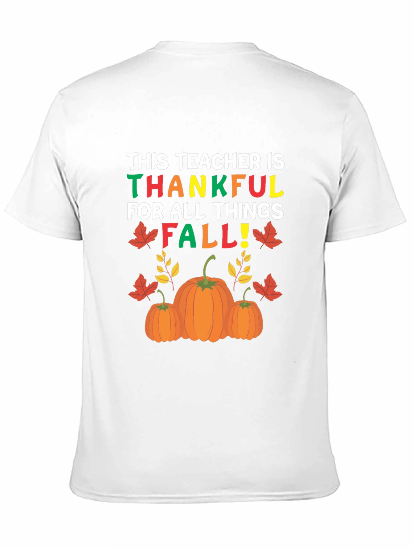 Black Teacher Thankful Fall T-Shirt, Autumn Graphic Tee view 11