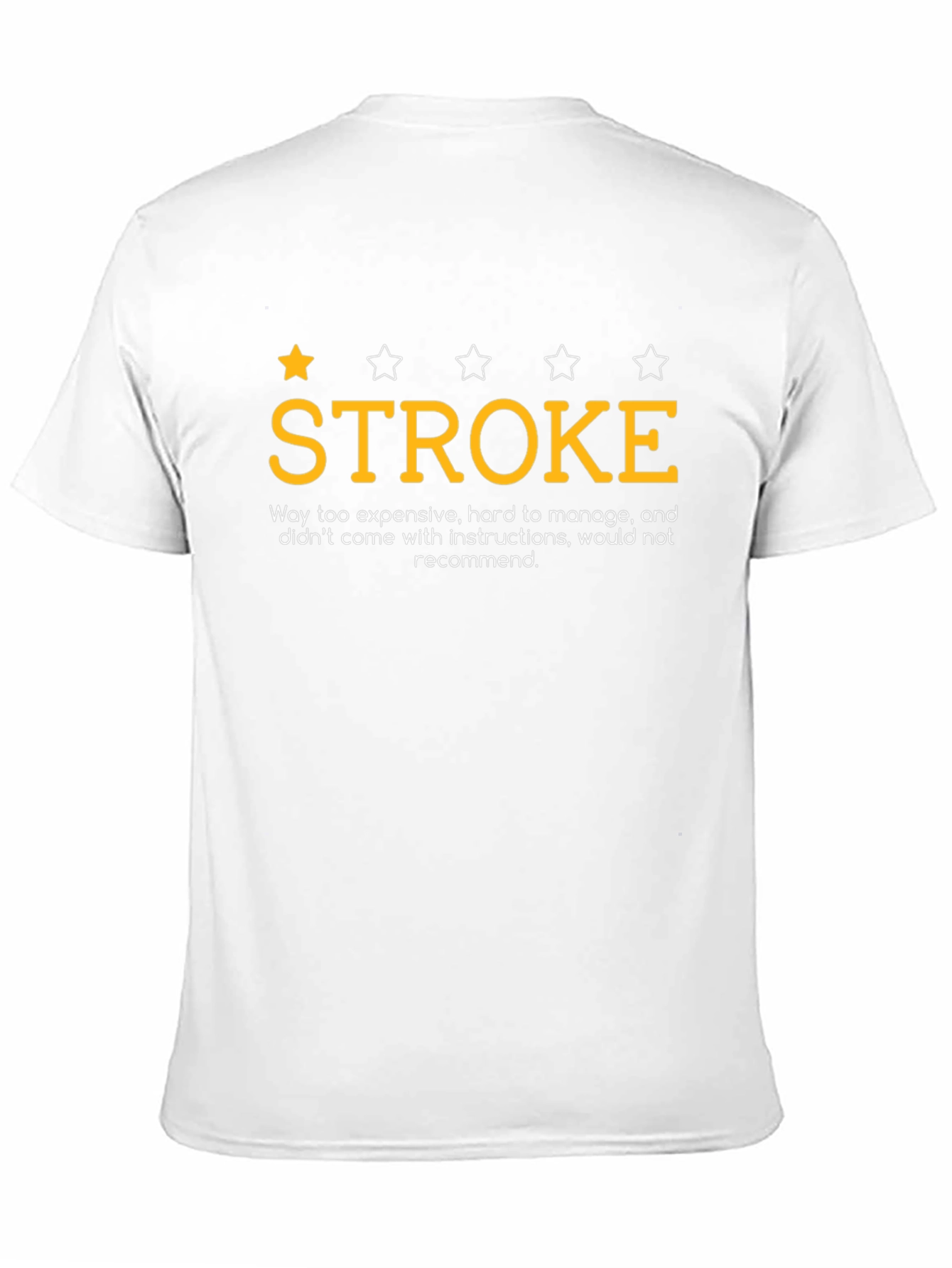 Black Stroke Funny T-Shirt One Star Rating view 11