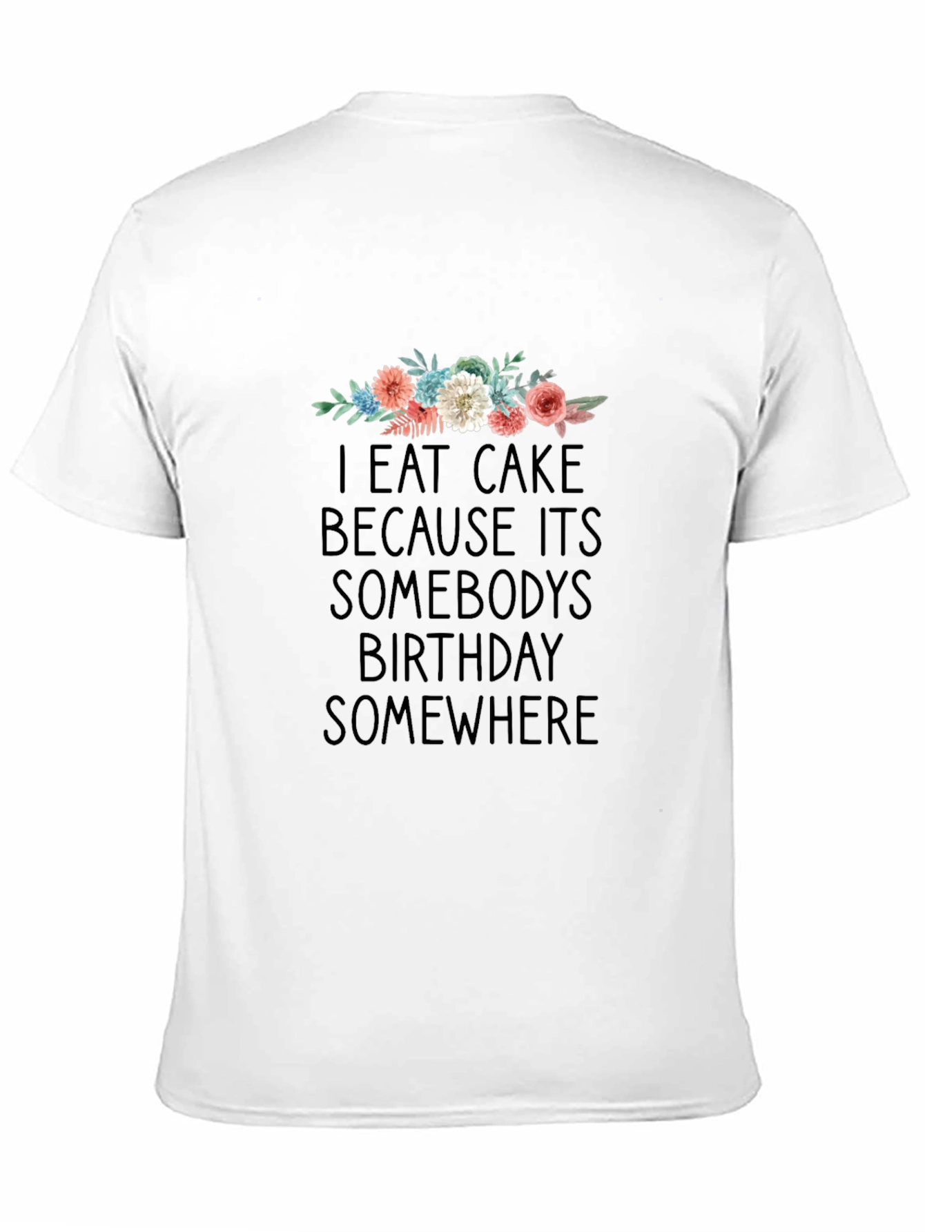 Black Eat Cake Birthday T-Shirt - Unisex Cotton Tee view 11