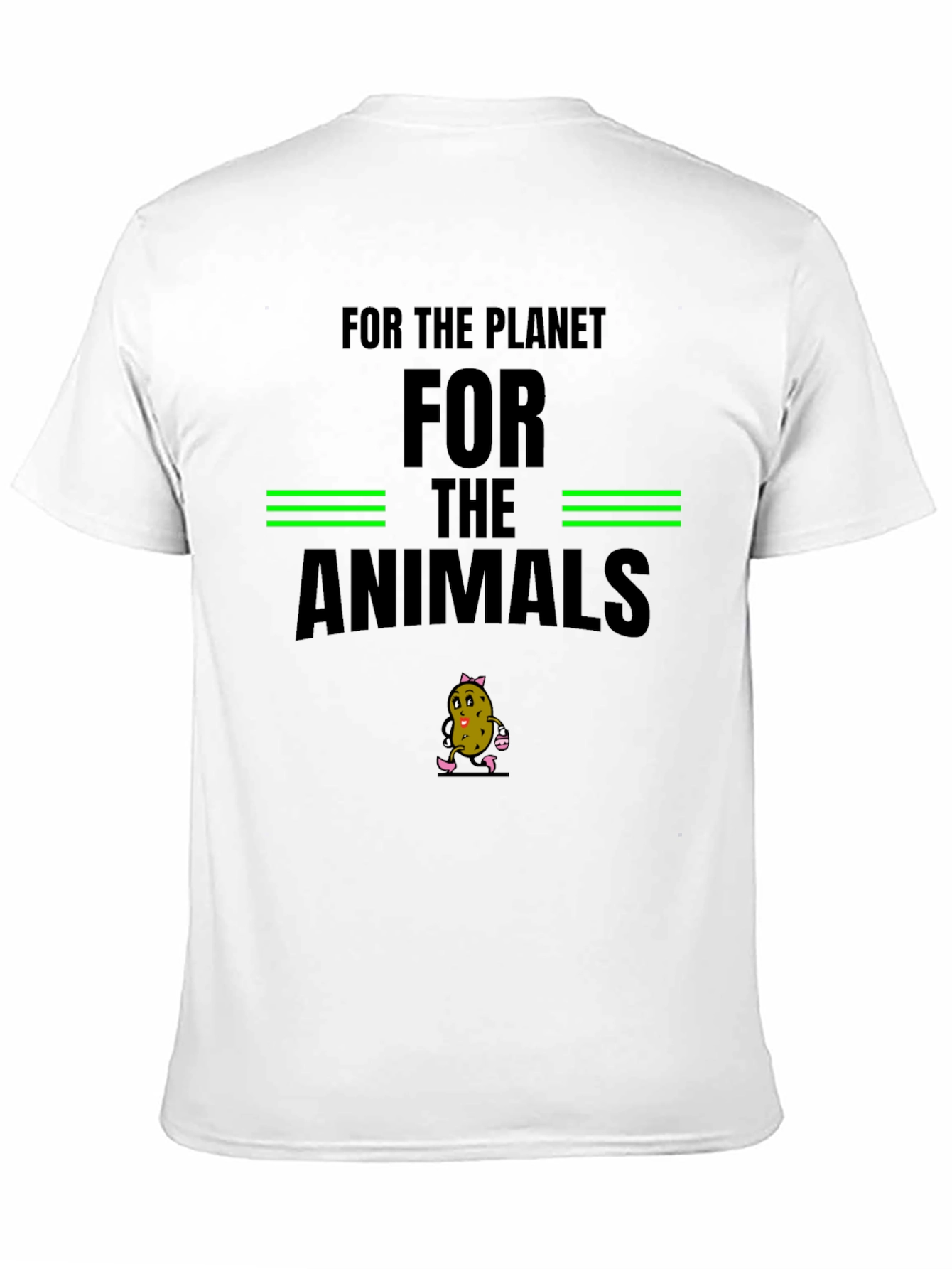 Black Vegan T-Shirt - For the Animals view 11