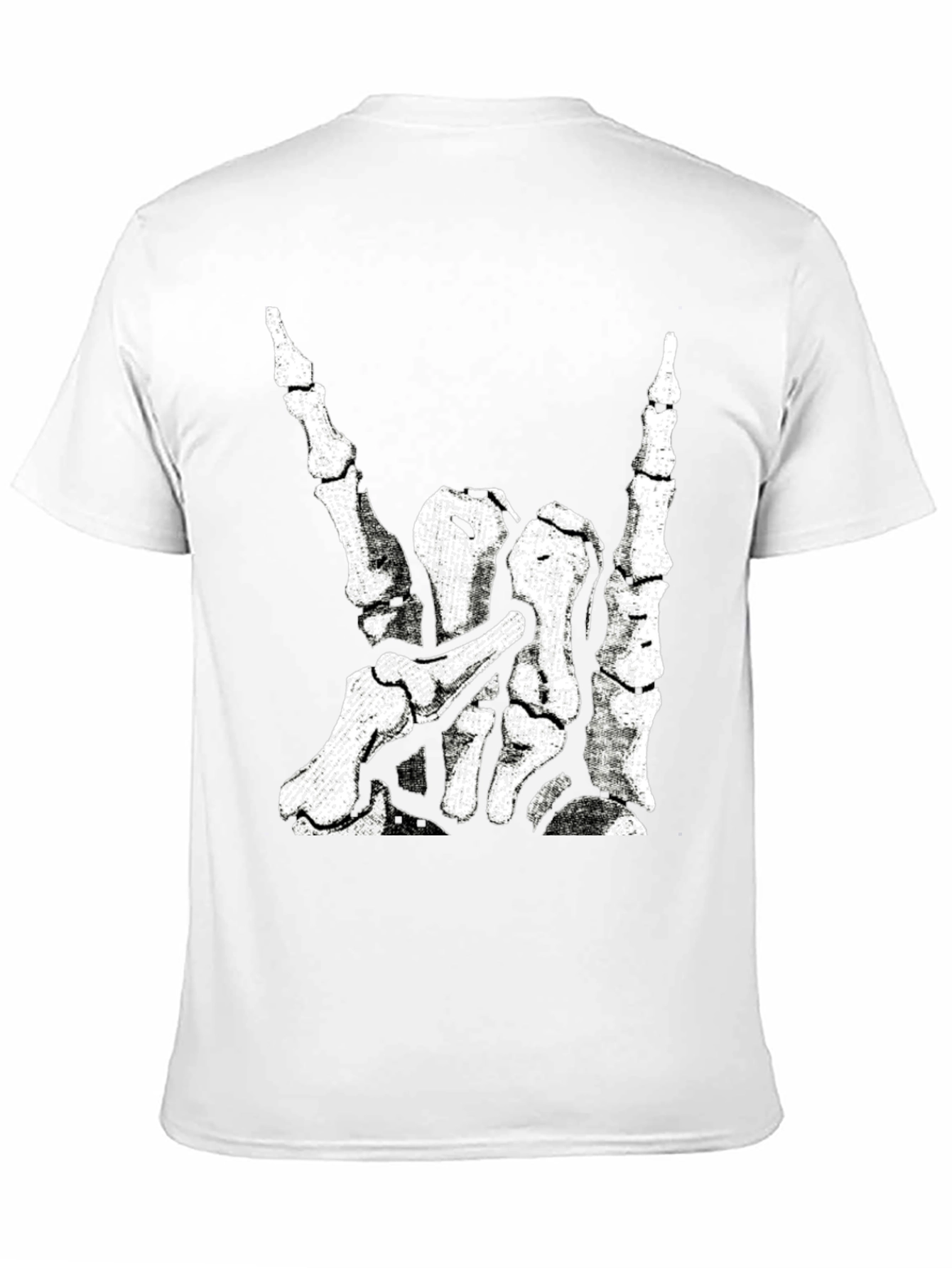 Black Rock On Skeleton Hand Graphic Tee view 11