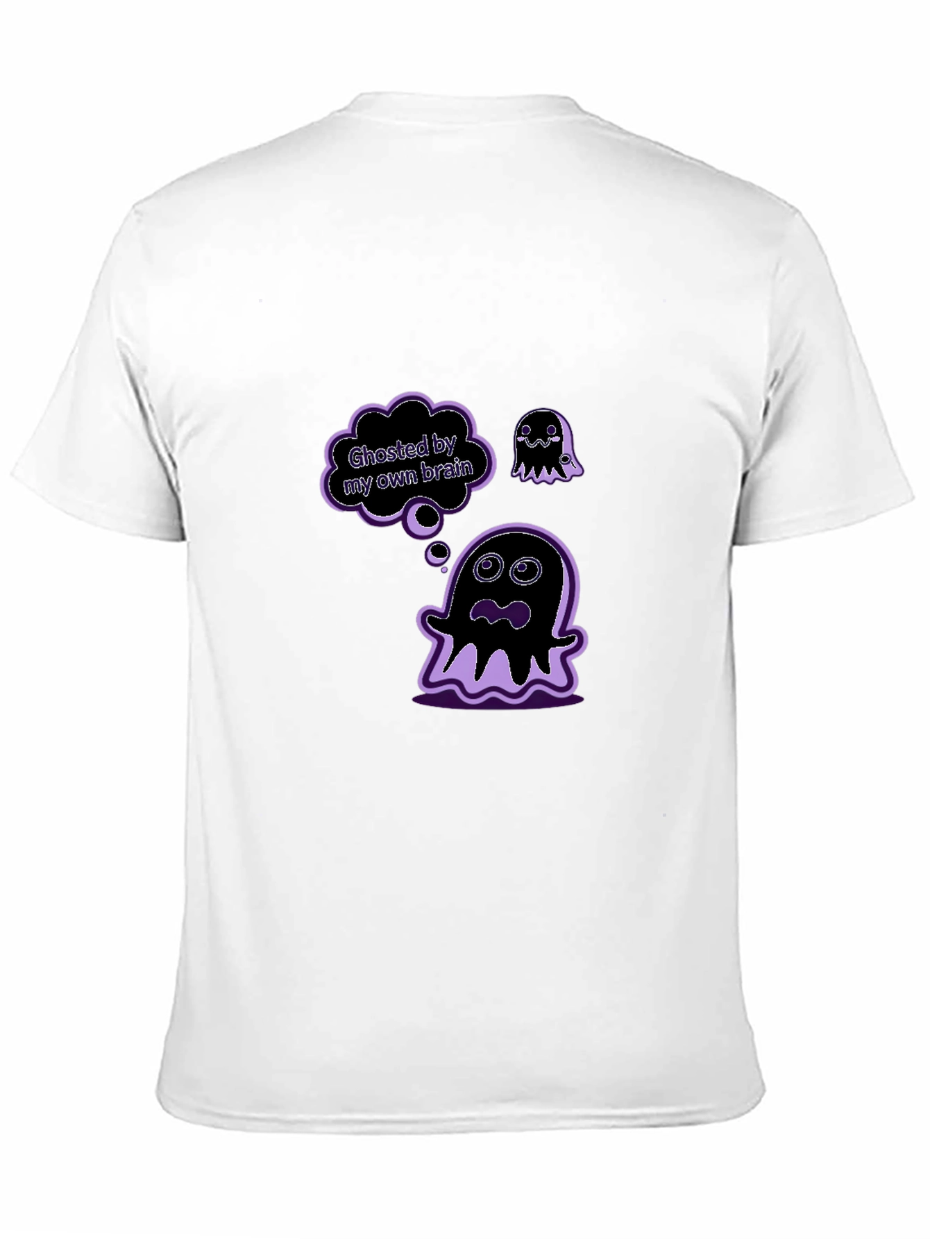 Black Ghosted by My Own Brain Graphic T-Shirt view 11