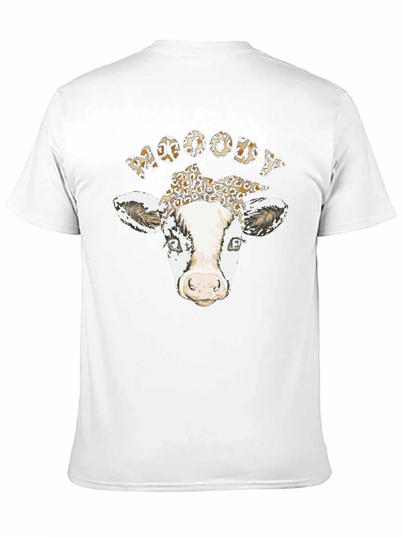 Black Moody Cow Graphic T-Shirt - Unisex Cotton Tee view 11