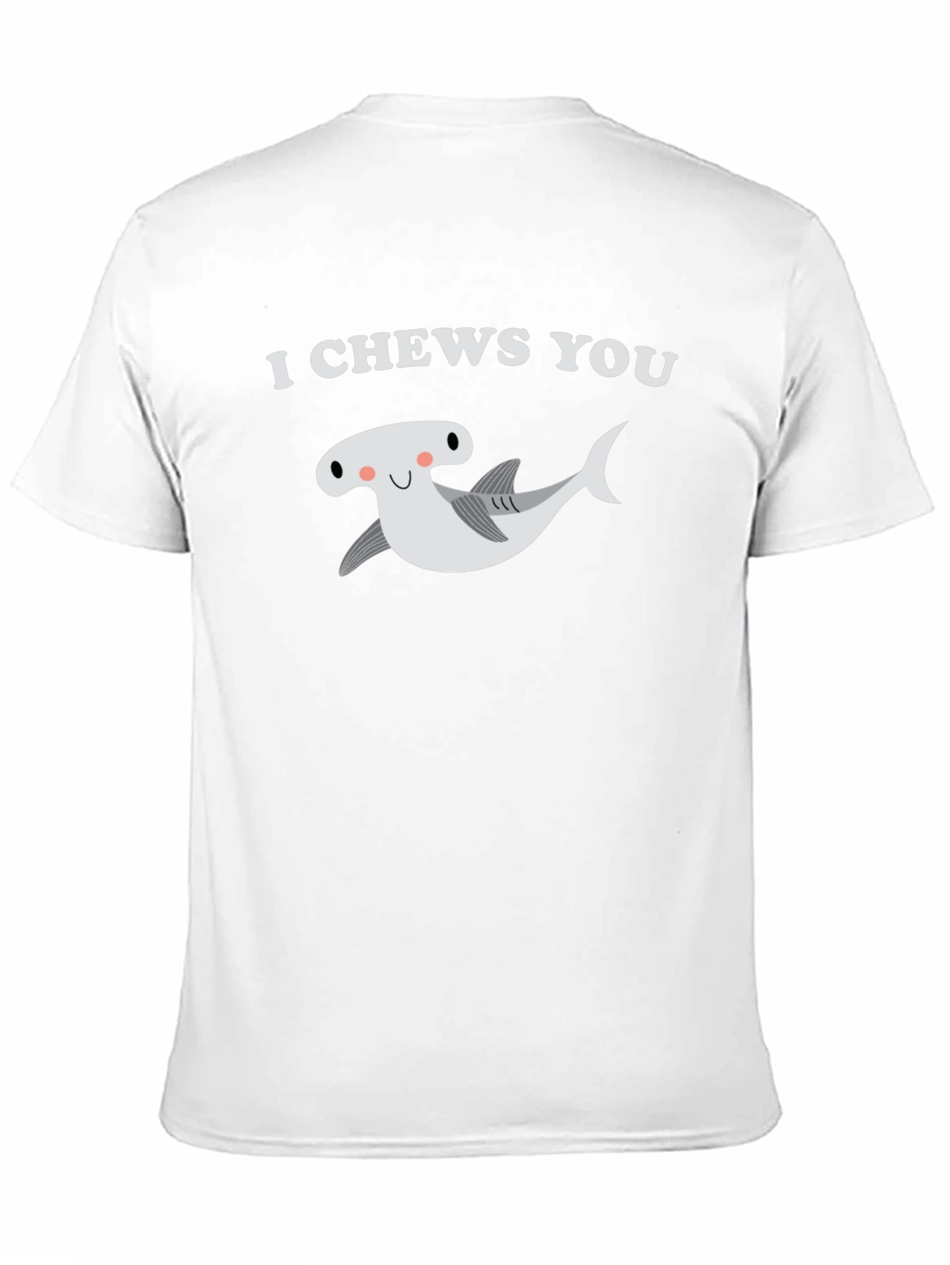 Black I Chews You Hammerhead Shark T-Shirt view 11