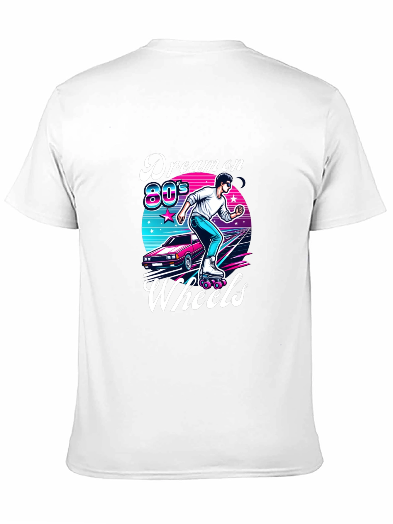 Black Retro 80s Roller Skating T-Shirt view 11