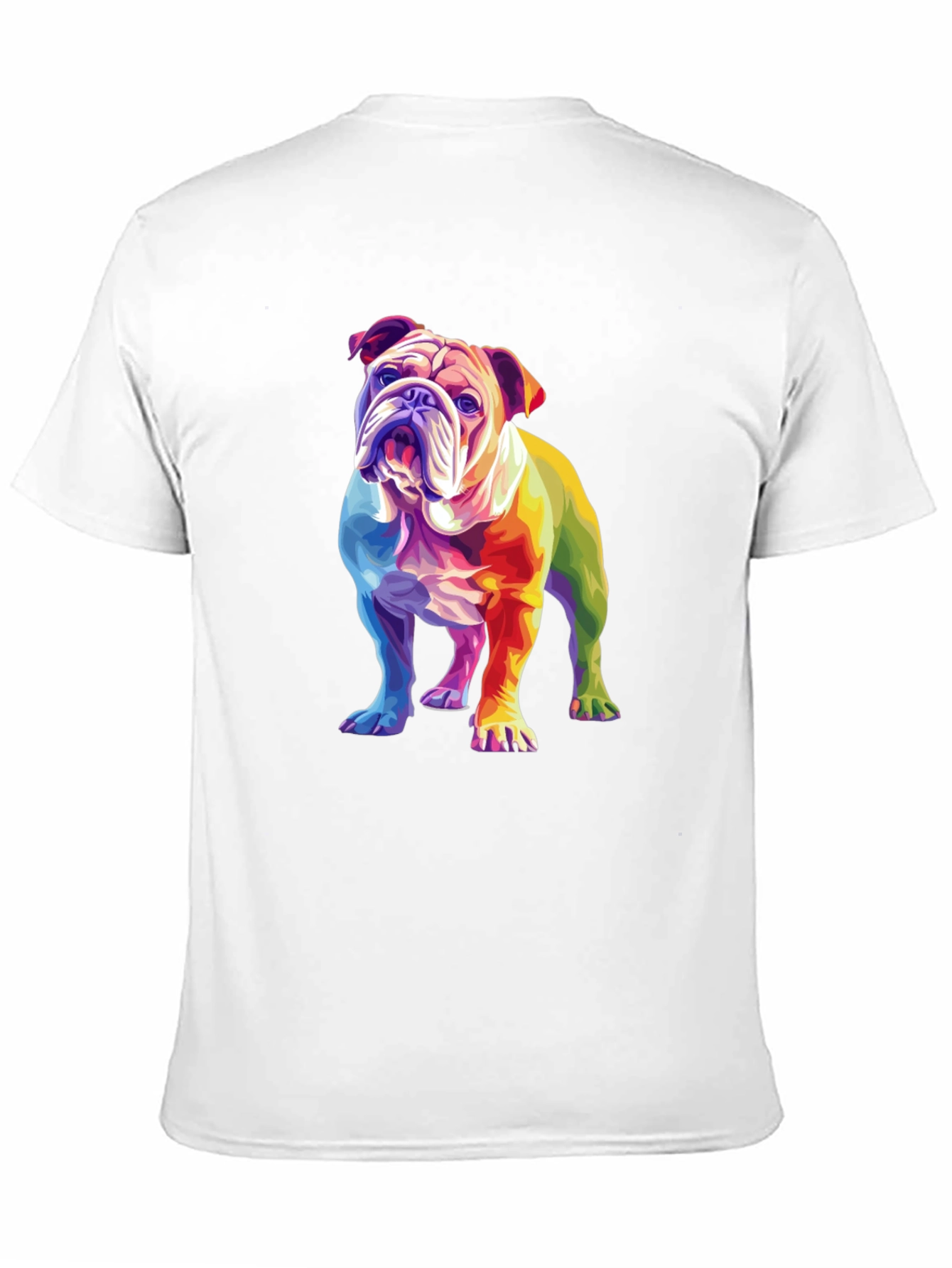 Black Rainbow Bulldog Graphic T-Shirt view 11