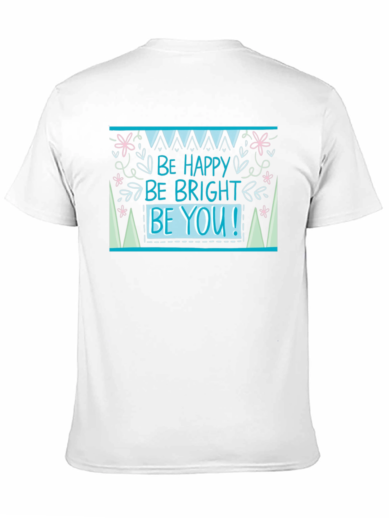 Black Be Happy Graphic Tee - Black Cotton T-Shirt view 11