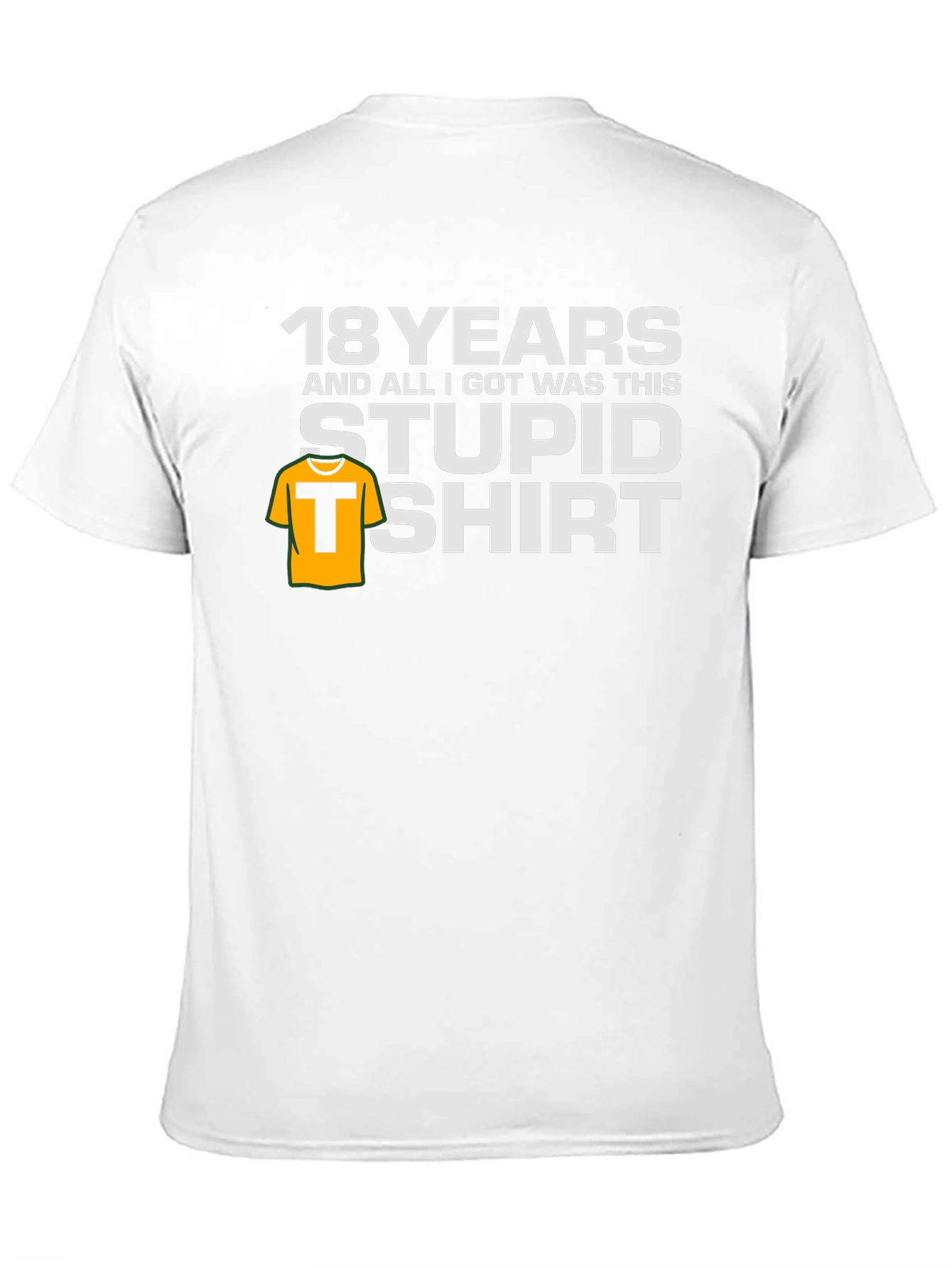 Black Funny 18 Years Stupid Shirt Black T-Shirt view 11