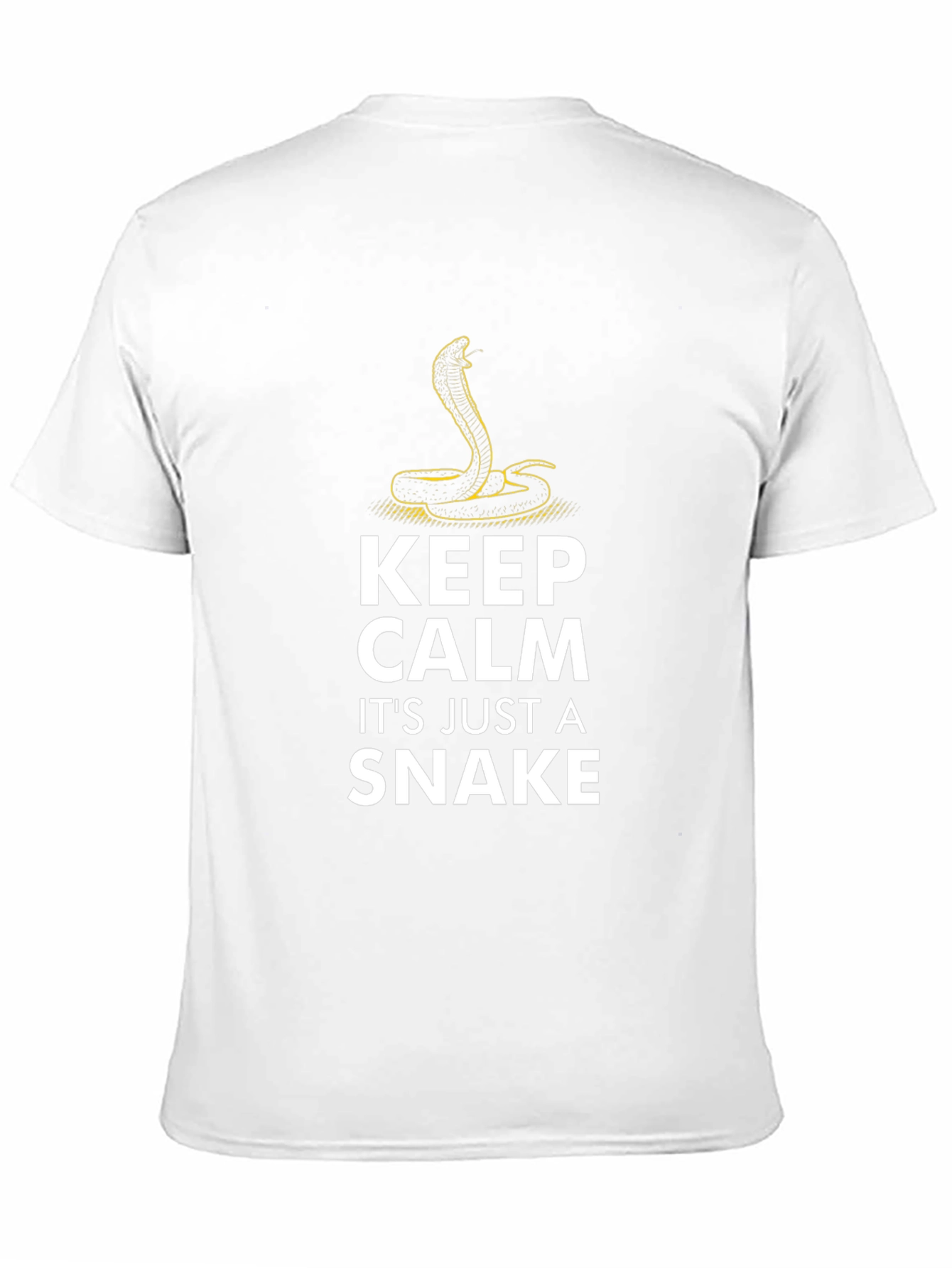 Black Keep Calm Snake T-Shirt - Funny Graphic Tee view 11