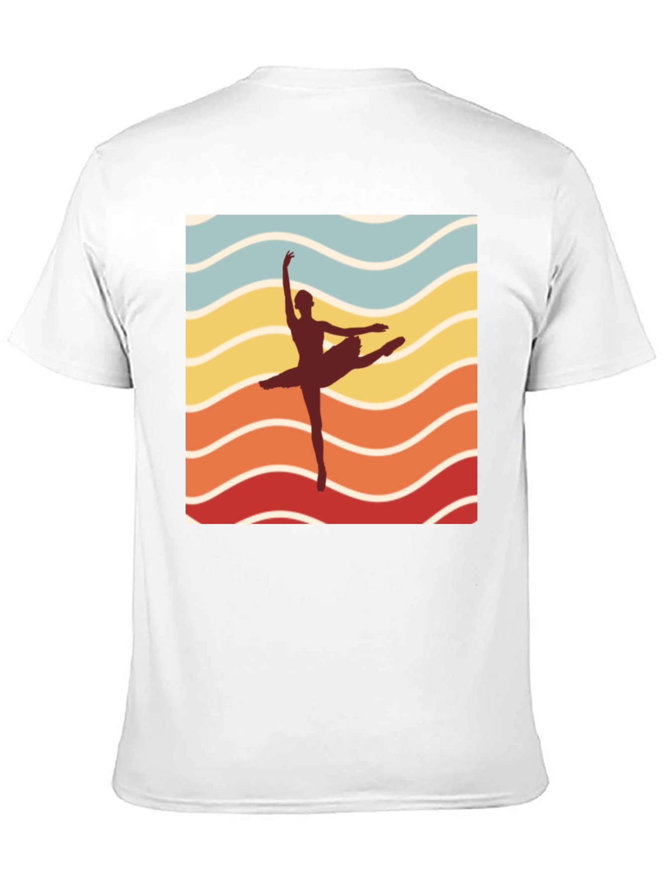 Black Ballet Retro Tee - Dancer Silhouette view 11