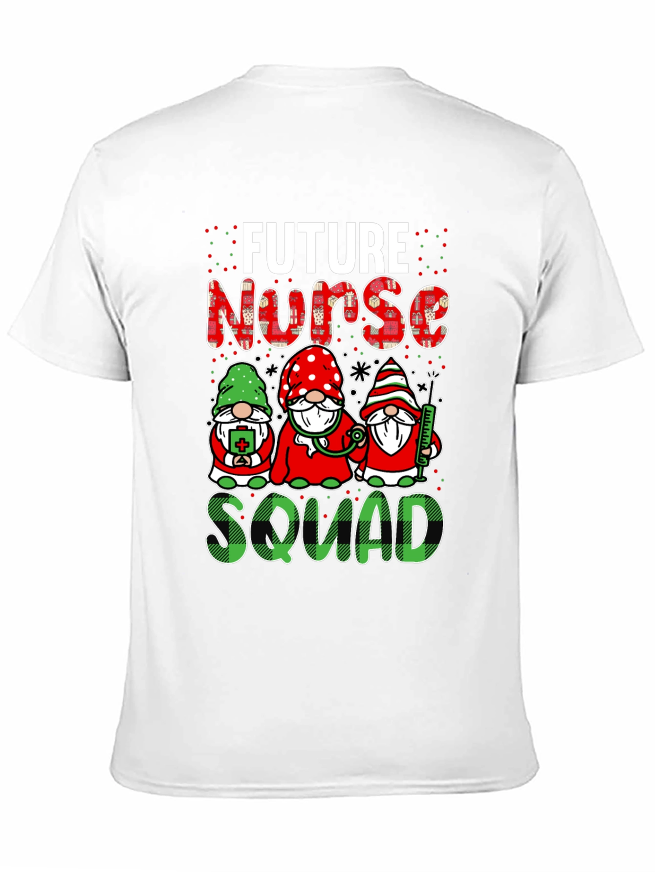 Black Future Nurse Squad T-Shirt Cute Gnomes Design view 11