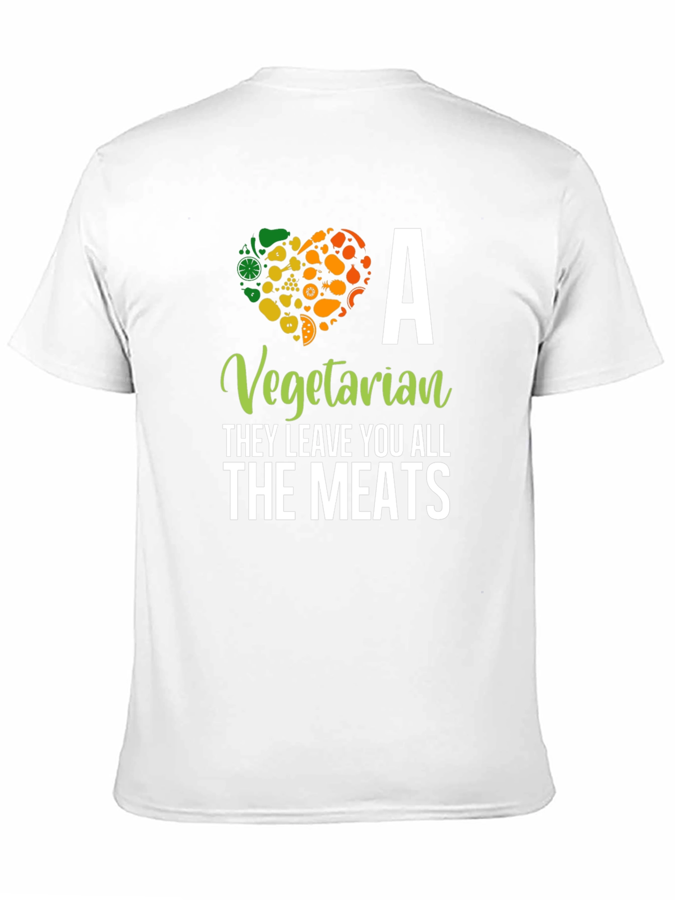 Black Vegetarian T-Shirt: They Leave You All The Meats! view 11