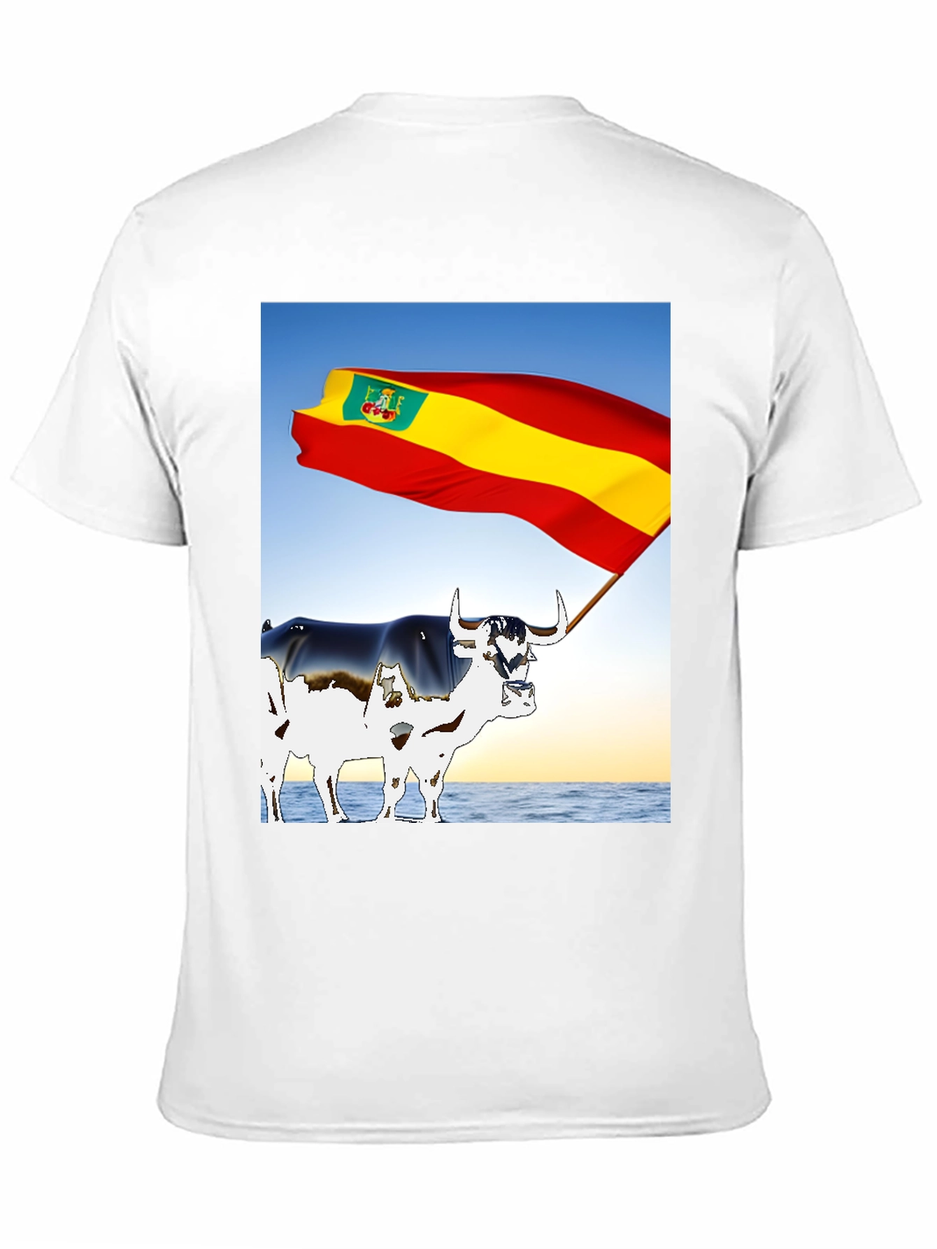 Black Spanish Bull Flag Graphic Tee view 11