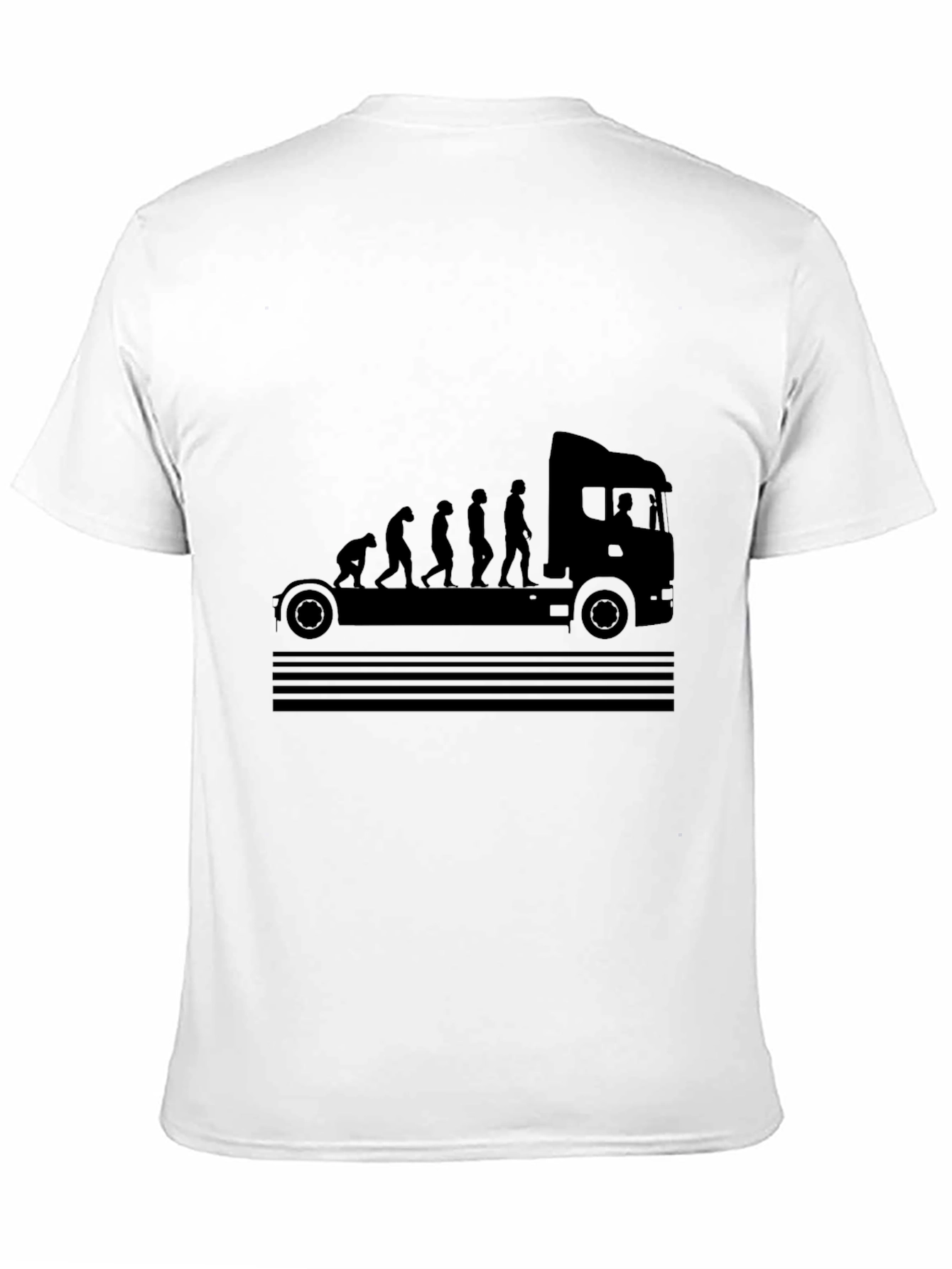 Black Truck Driver Evolution Black T-Shirt view 11