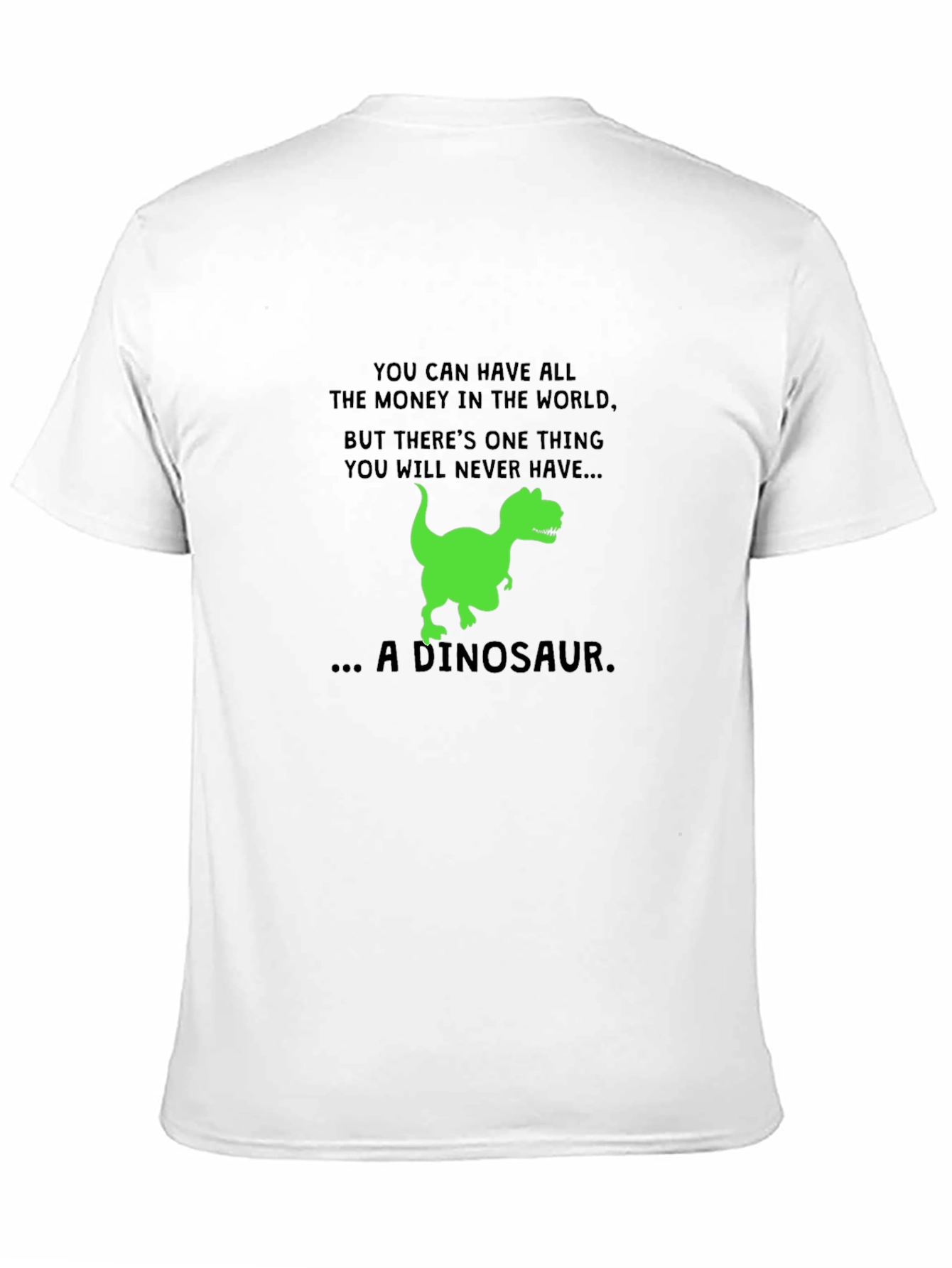 Black Dinosaur Graphic T-Shirt - Humorous Statement Tee view 11