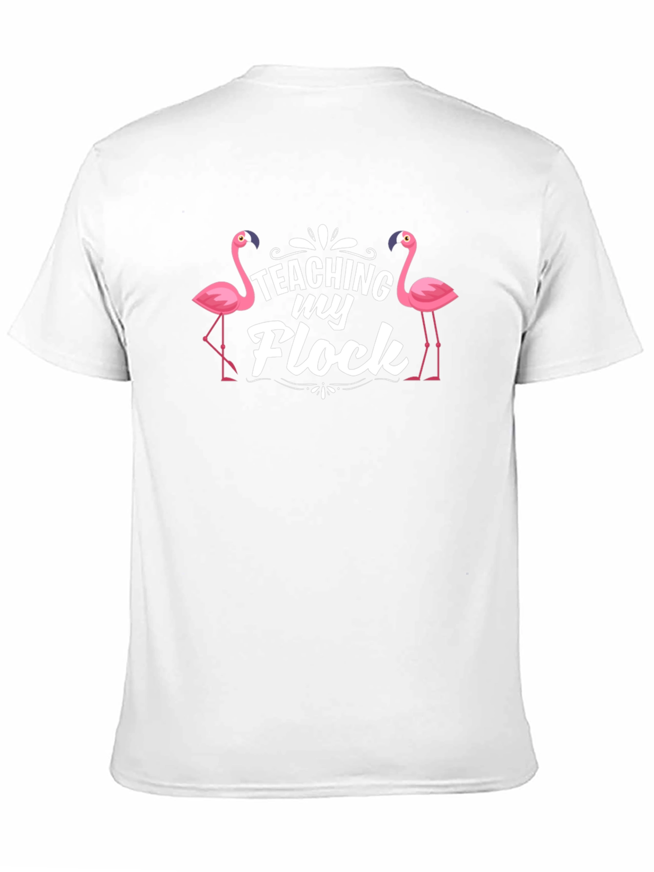 Black Teaching My Flock Flamingo T-Shirt view 11
