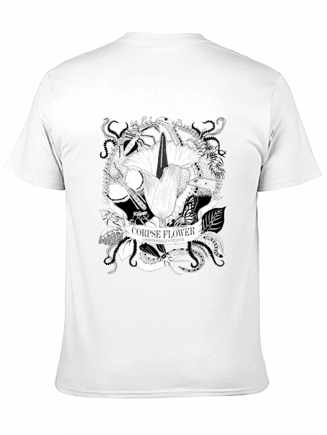 Black Corpse Flower Graphic Tee - Black T-Shirt view 11