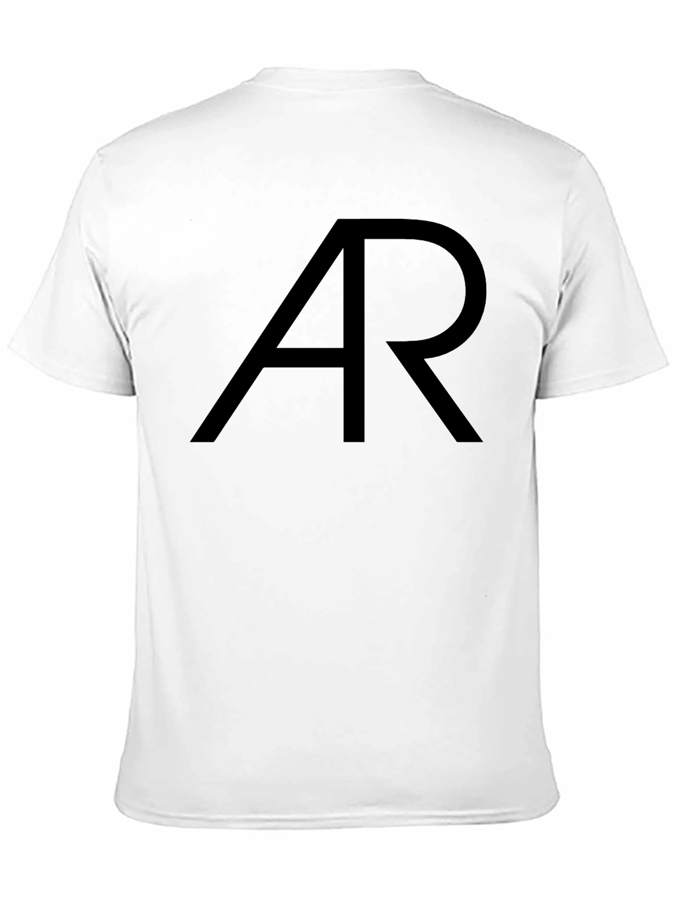 Black AR Initial Black Graphic Tee - Modern Style view 11