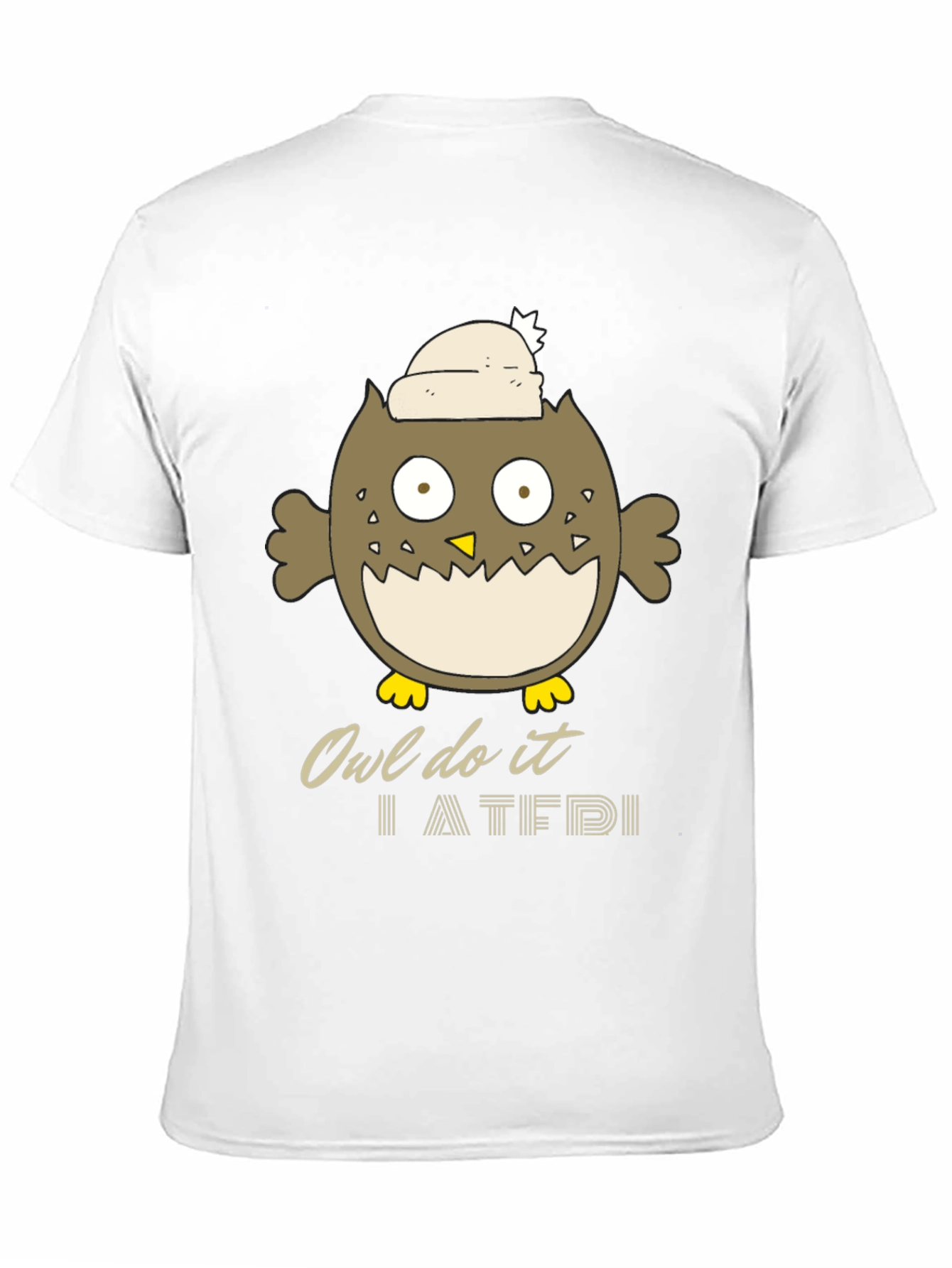 Black Owl Do It T-Shirt - Funny Cartoon Tee view 11