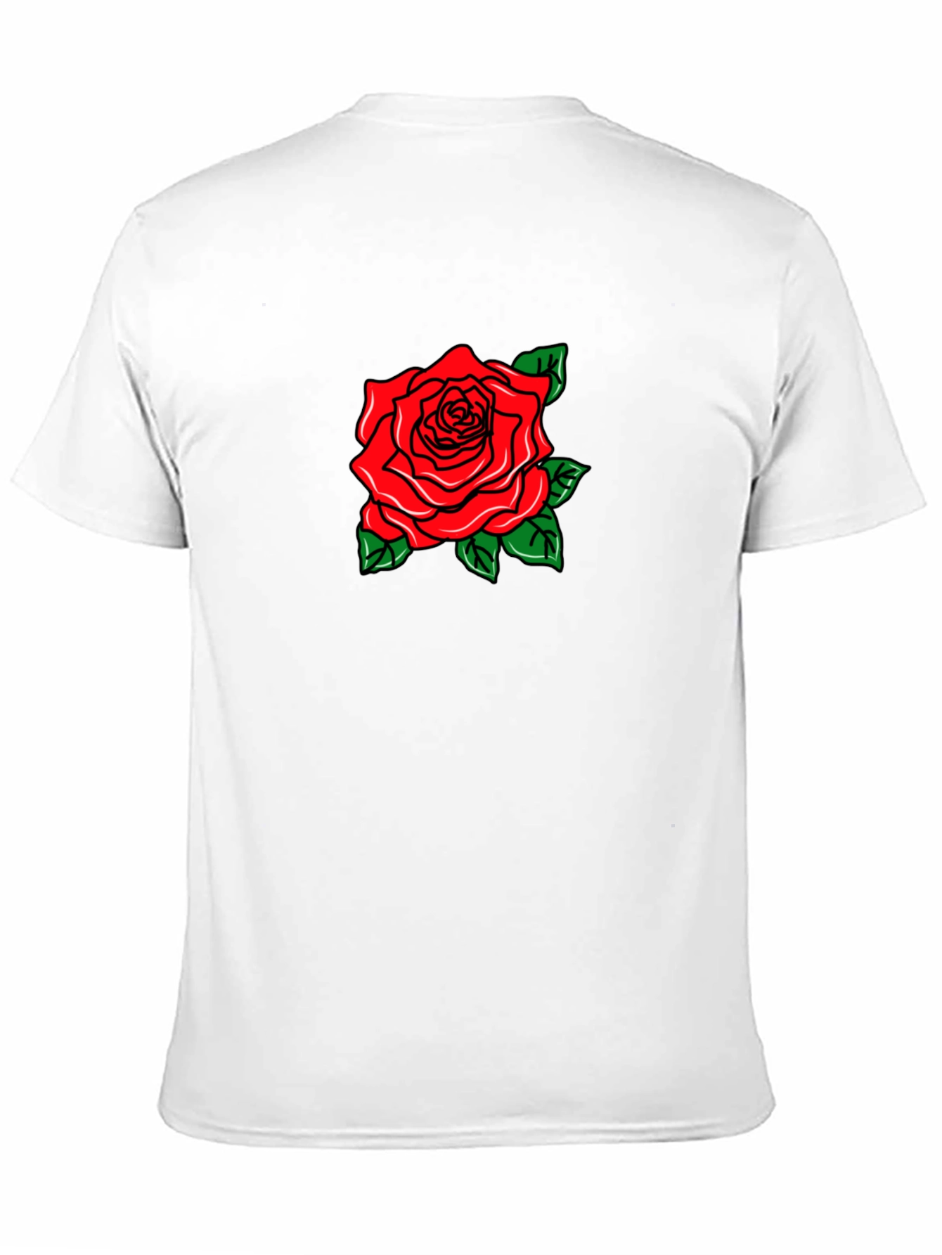 Black Black T-Shirt with Rose Graphic view 11