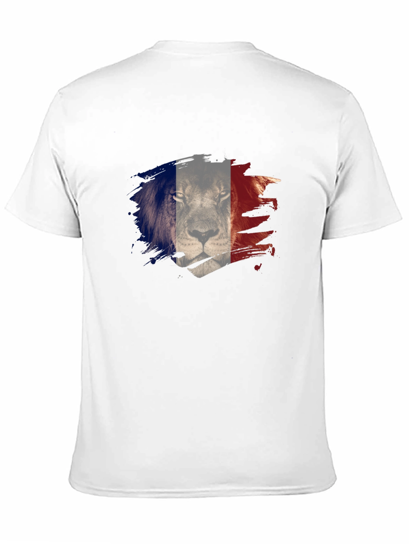 Black Men's Black Lion France Flag Graphic Tee view 11