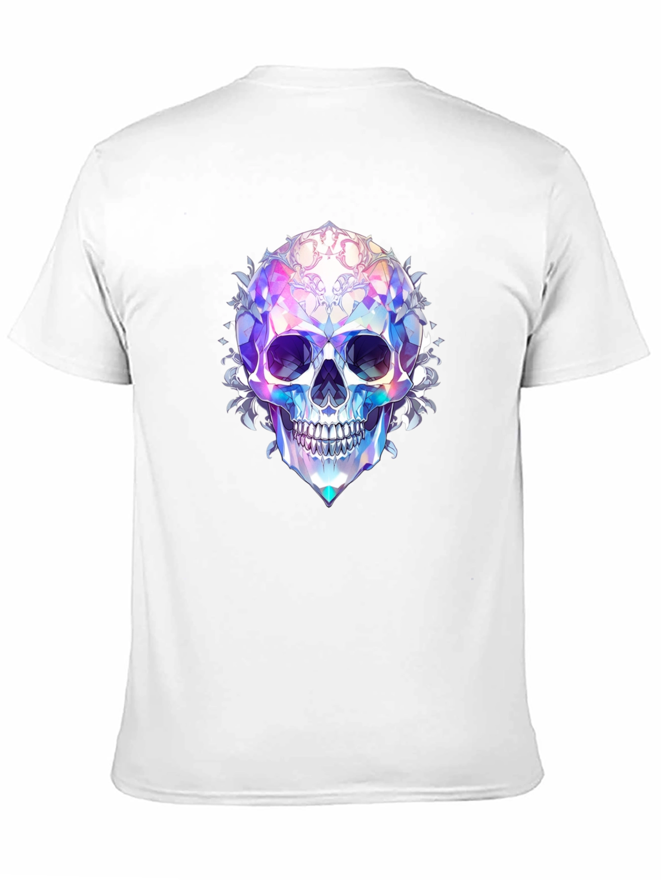 Black Prismatic Skull Graphic Tee view 11