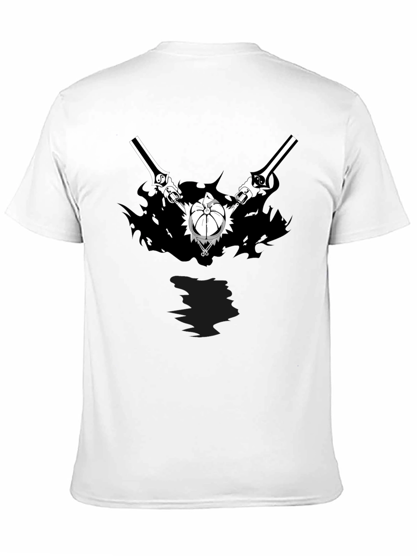 Black Anime Graphic Print Black T-Shirt view 11