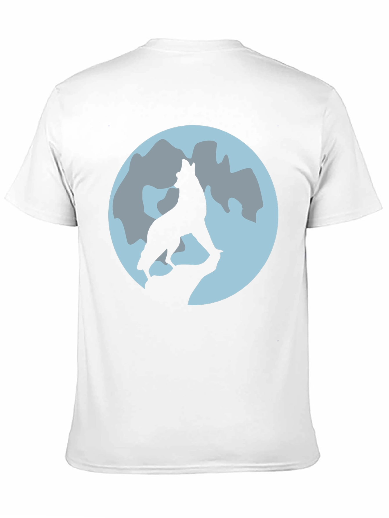 Black Wolf Moon Graphic Tee - Black Cotton T-Shirt view 11