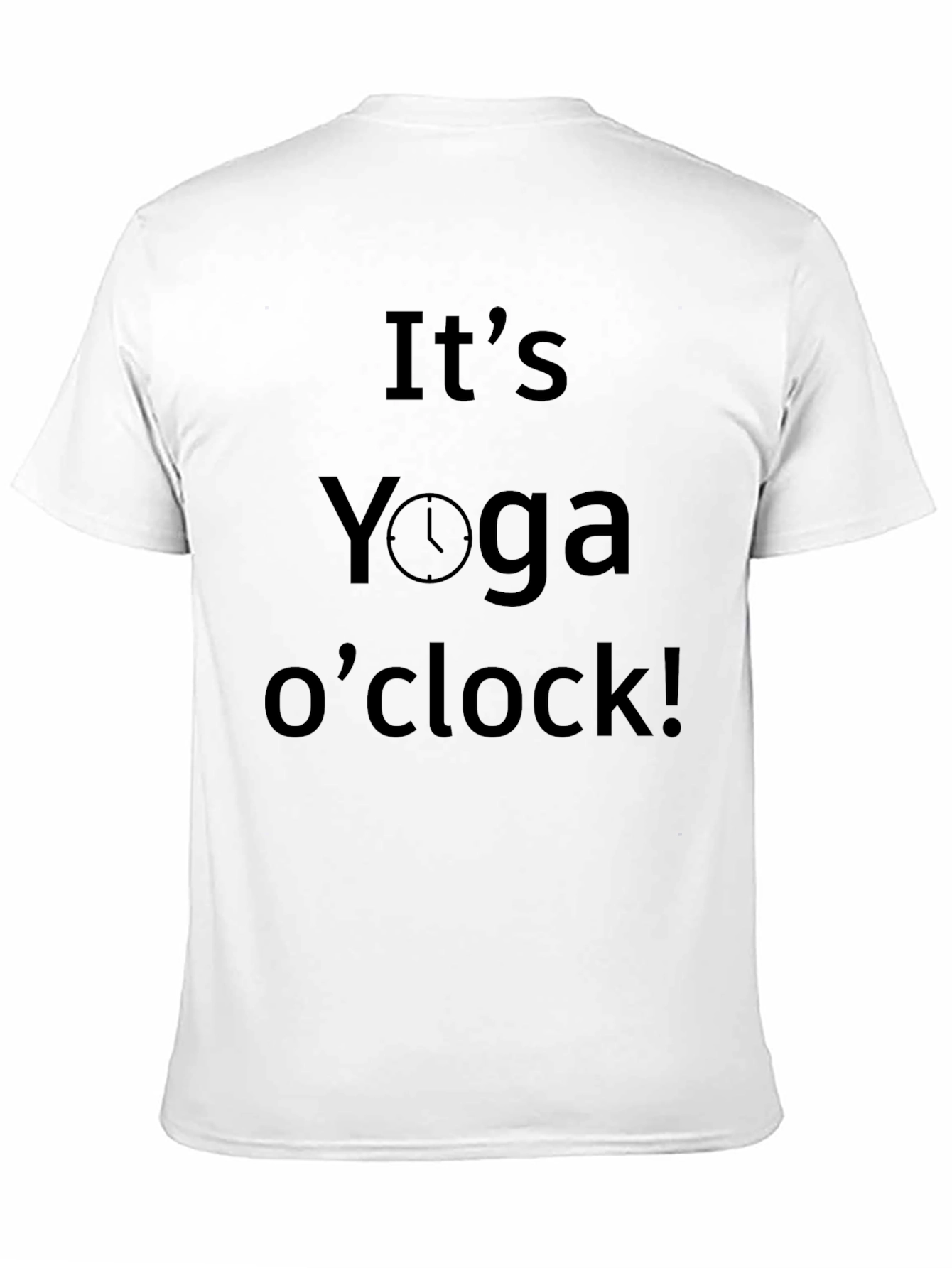 Black Yoga O'clock Tee - Black Cotton Blend Relaxed Fit T-Shirt view 11