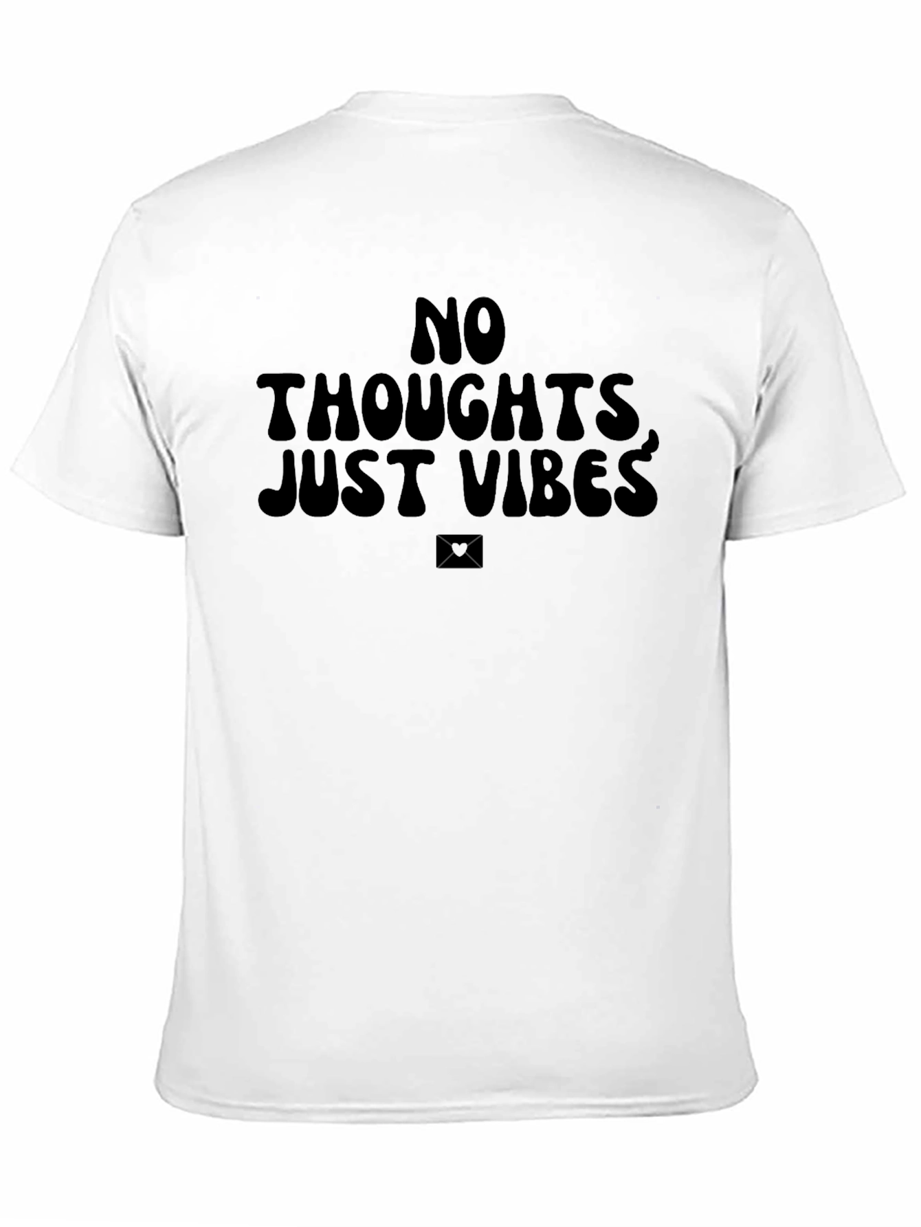 Black No Thoughts Just Vibes Graphic Tee - Black view 11