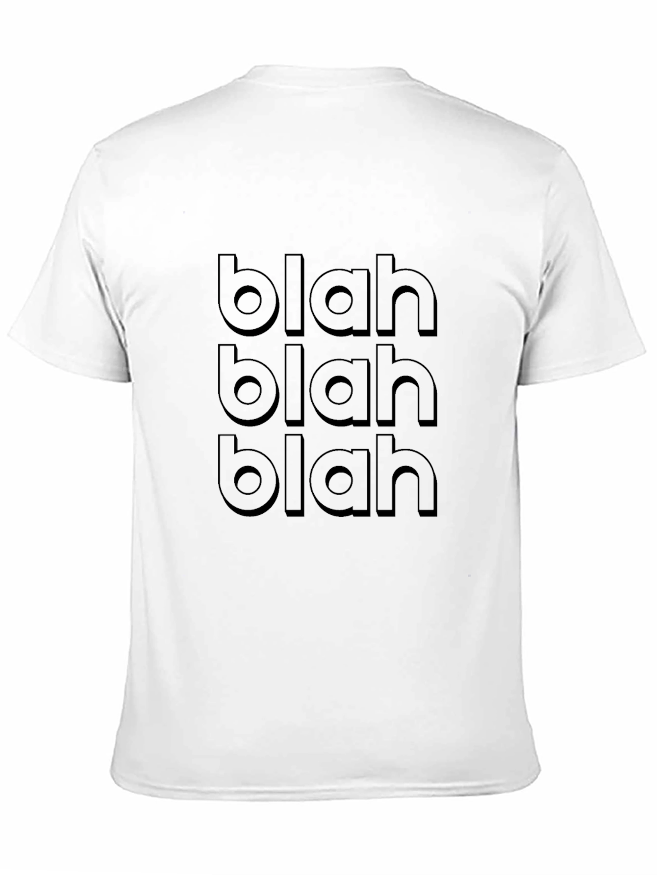 Black Blah T-Shirt - Casual Men's Tee view 11