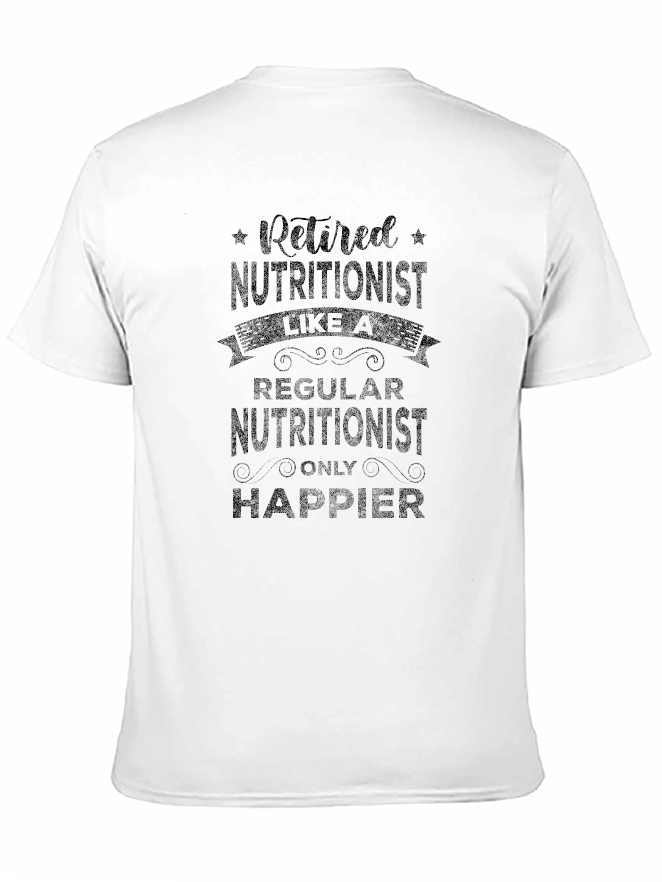 Black Retired Nutritionist Graphic T-Shirt view 11