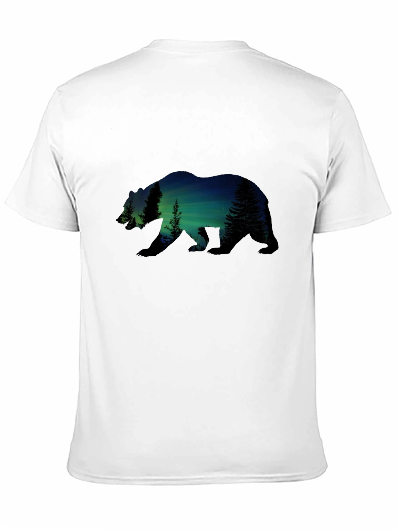 Black Nature Bear Graphic Tee - Black Cotton Comfort view 11