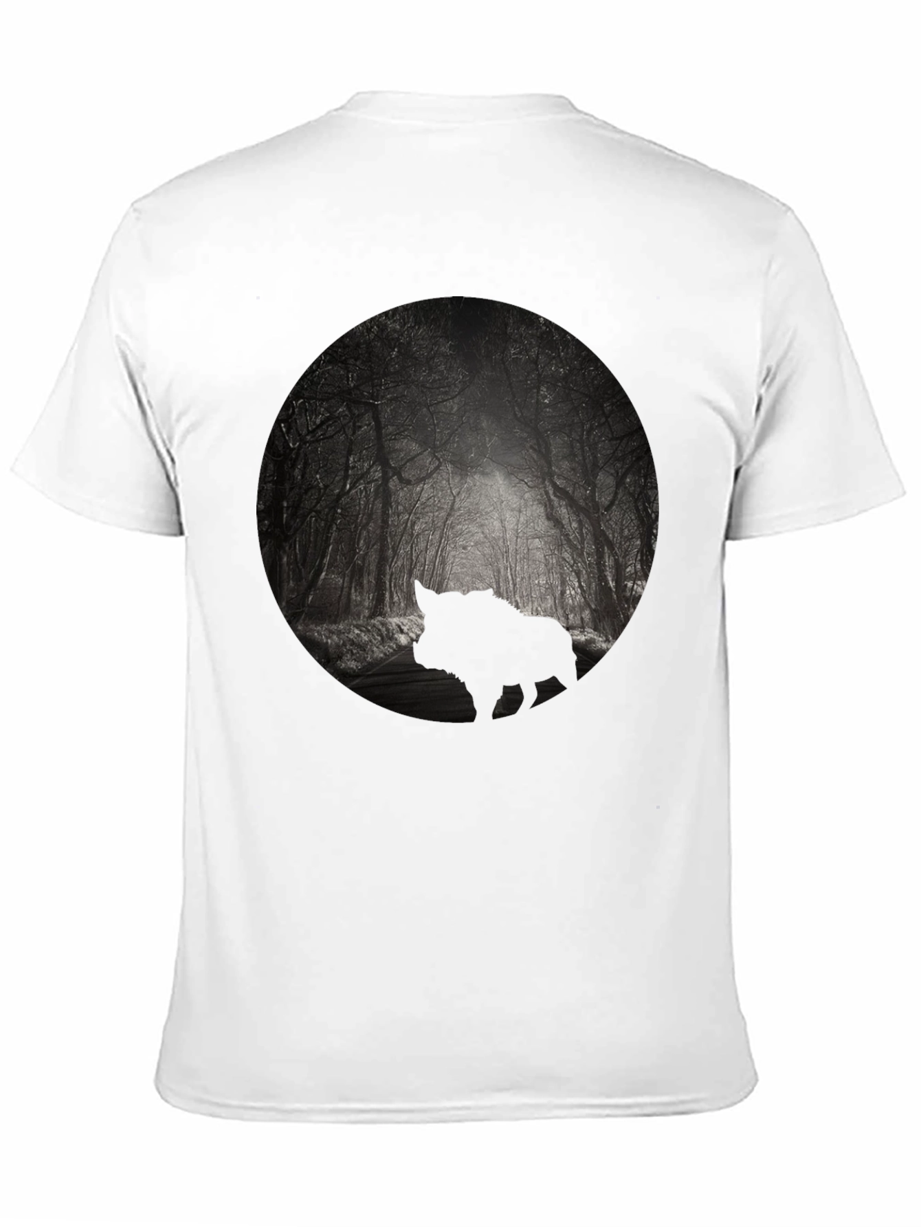 Black Men's Black Forest Silhouette Graphic Tee view 11