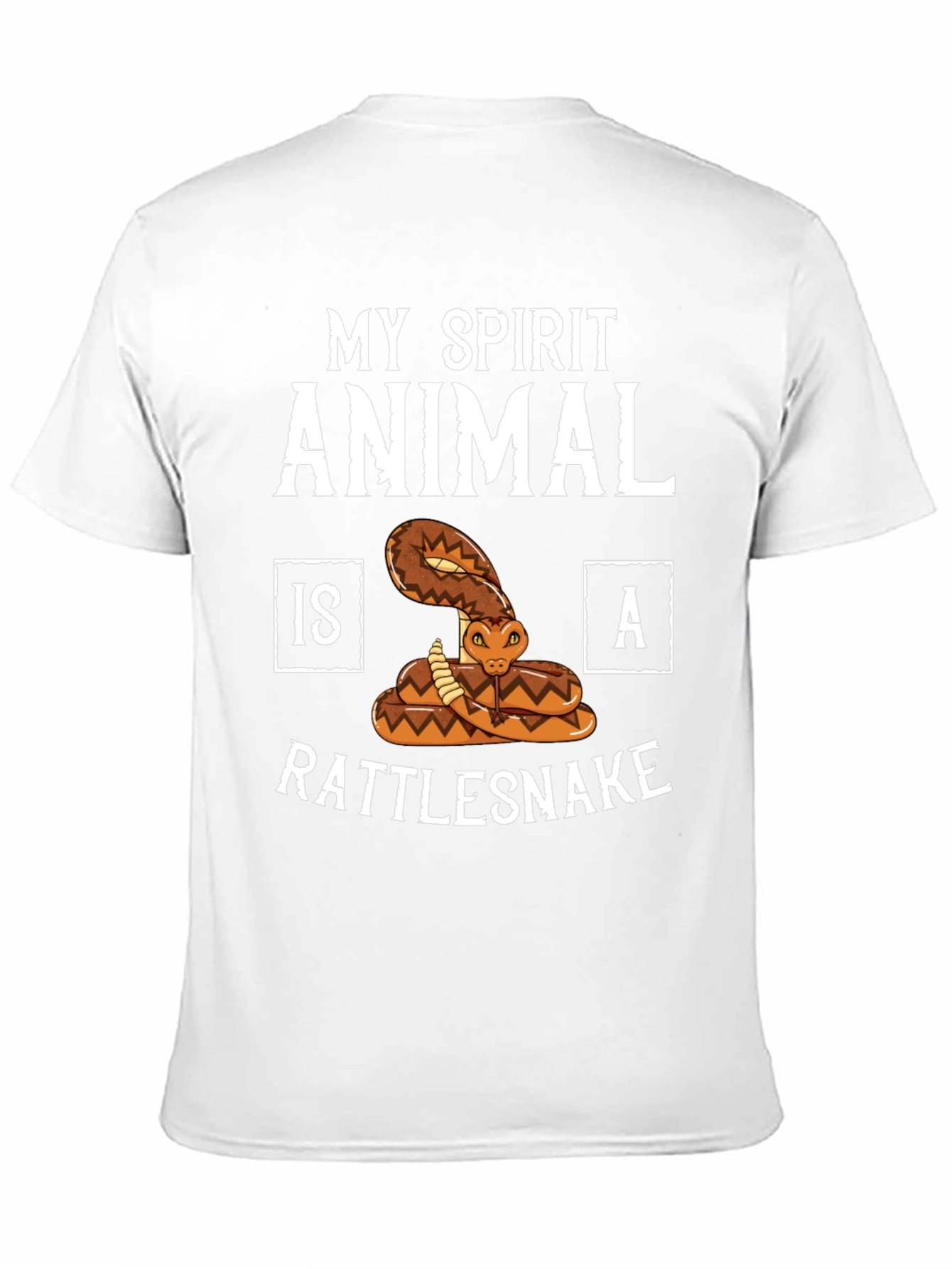 Black Rattlesnake Spirit Animal Graphic T-Shirt view 11