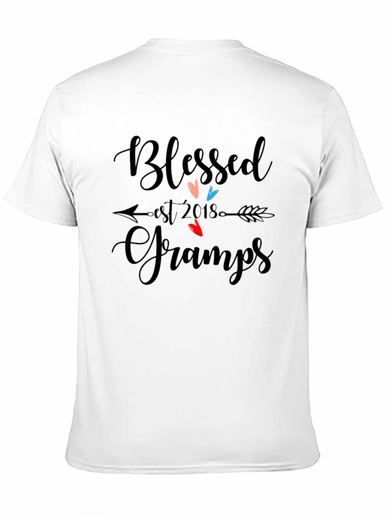 Black Blessed Gramps Est 2018 T-Shirt view 11