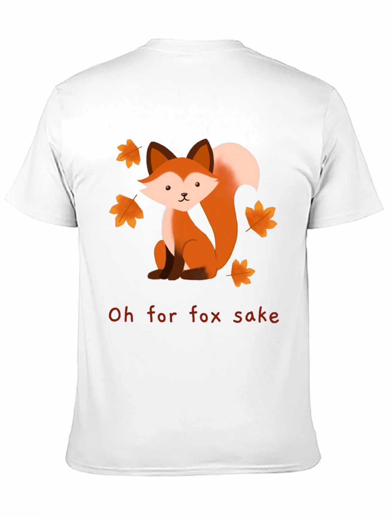 Black Oh For Fox Sake T-Shirt - Cute Cartoon Fox Graphic Tee view 11