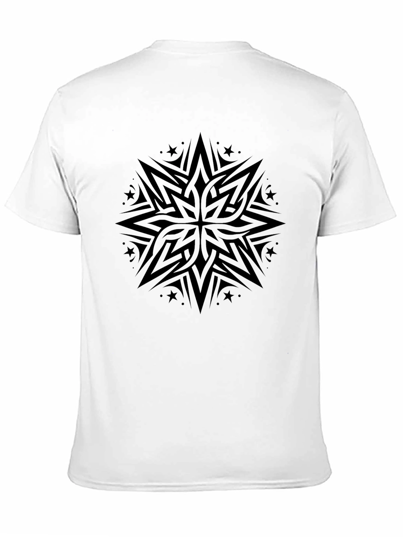 Black Tribal Star Graphic Black Tee view 11