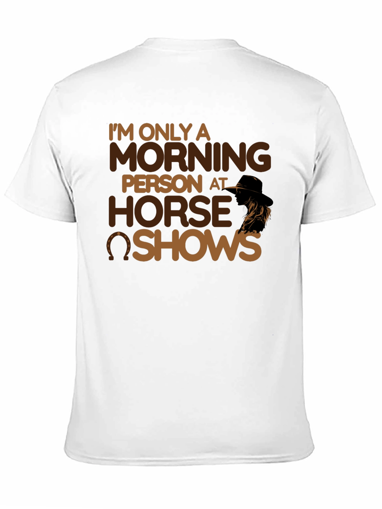 Black Funny Horse Show Morning Person T-Shirt view 11