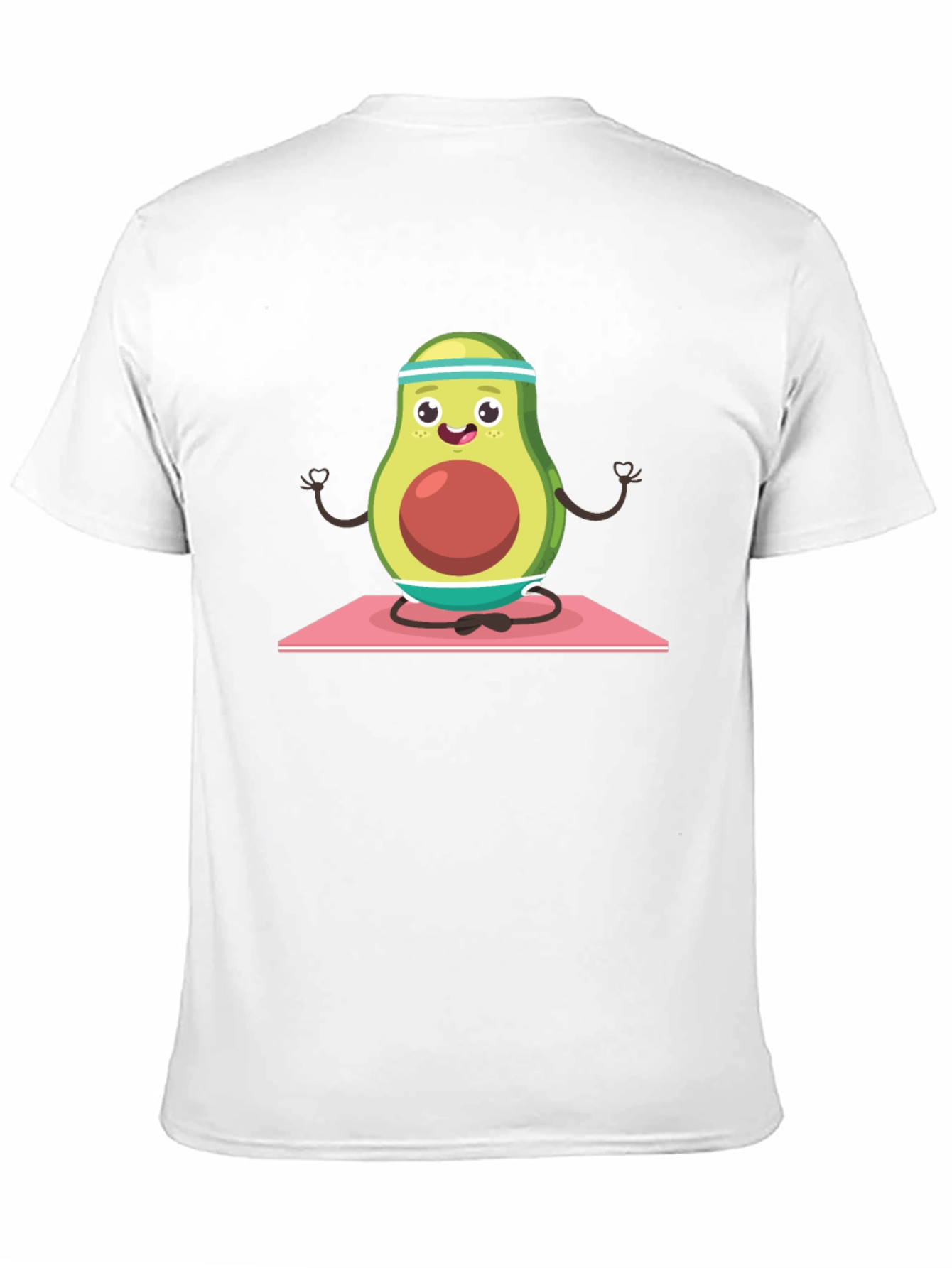 Black Yoga Avocado Men's T-Shirt - Meditating Fruit Tee view 11