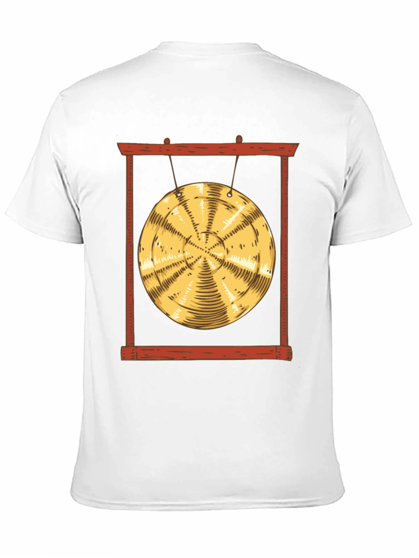 Black Gong T-Shirt - Bold Musical Design view 11