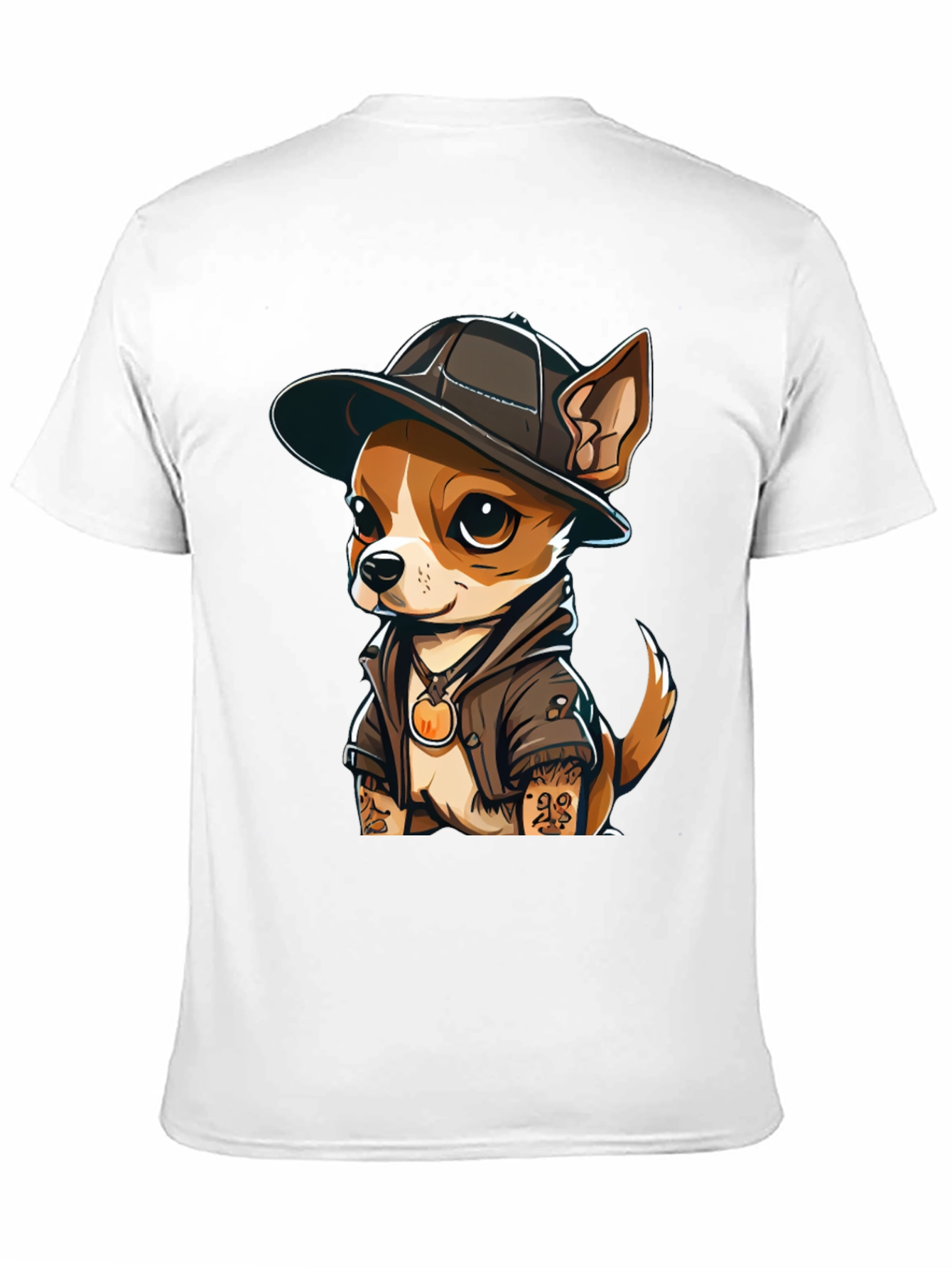 Black Cool Chihuahua Graphic T-Shirt view 11