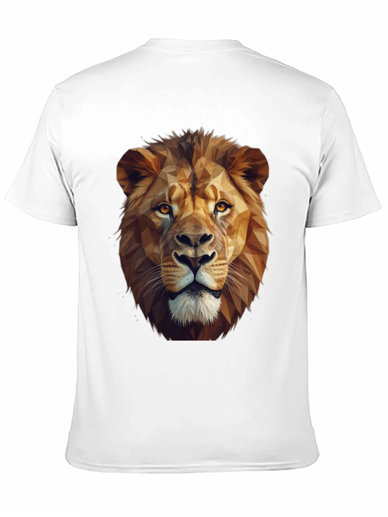 Black Geometric Lion Graphic Tee - Black Short Sleeve Shirt view 11
