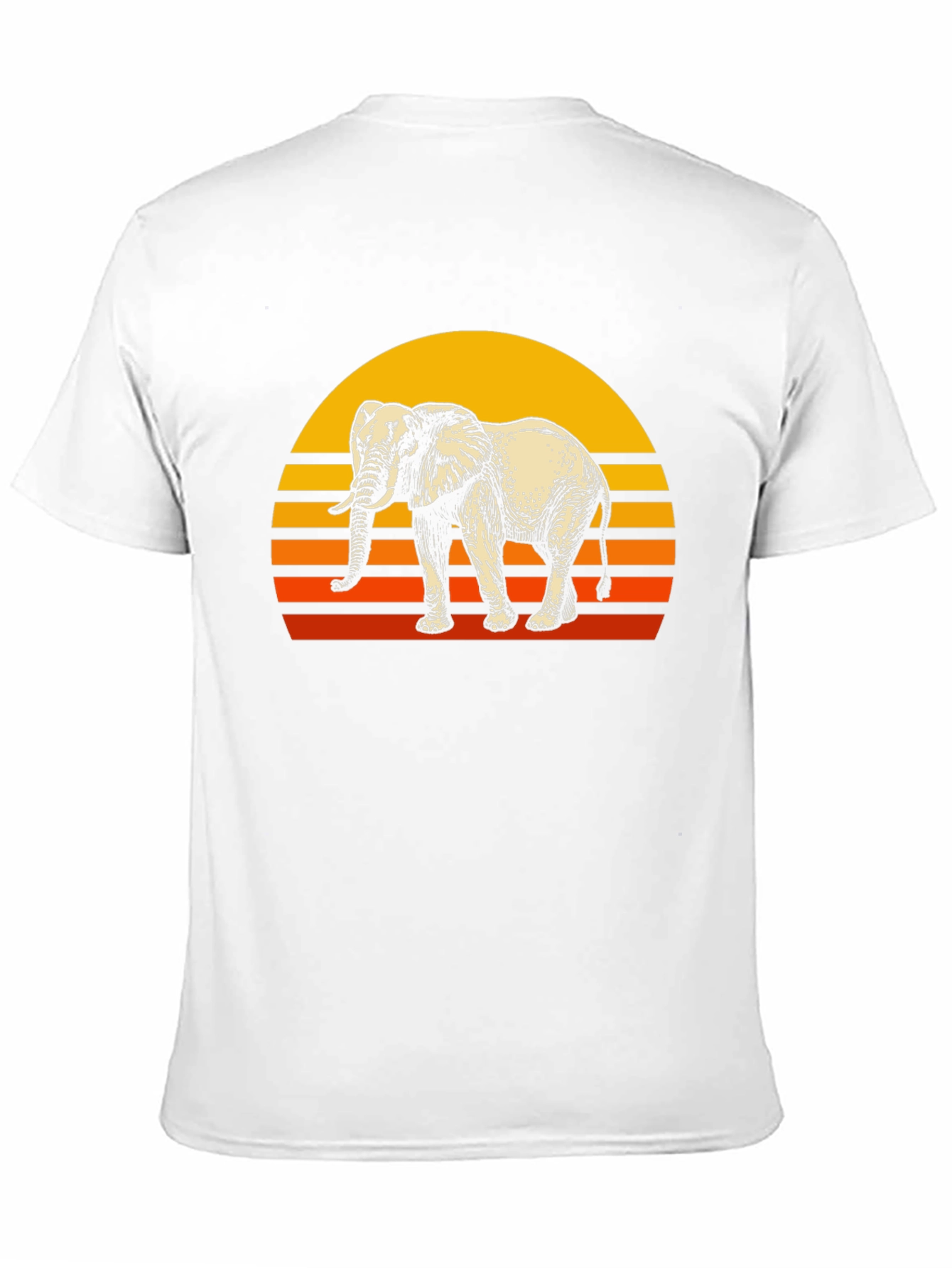 Black Elephant Sunset Graphic Tee - Retro Style view 11