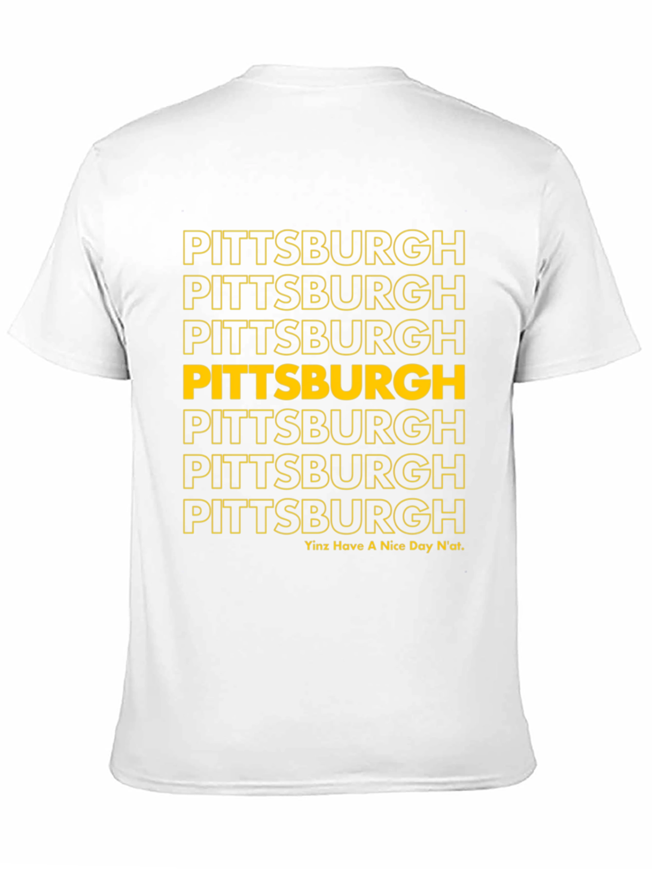 Black Pittsburgh Stacked Text Graphic Tee view 11