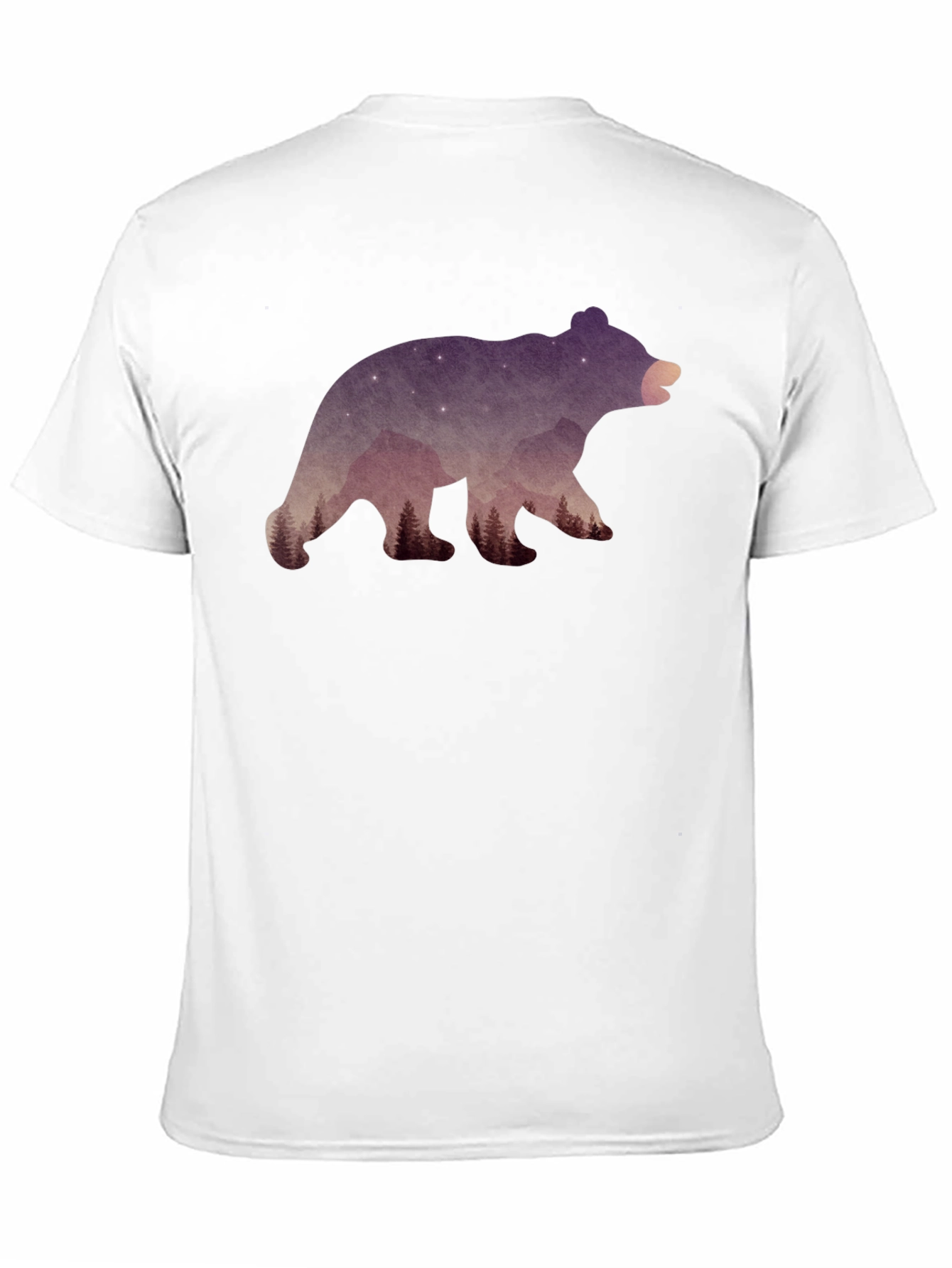 Black Nature Bear Graphic T-Shirt - Black view 11