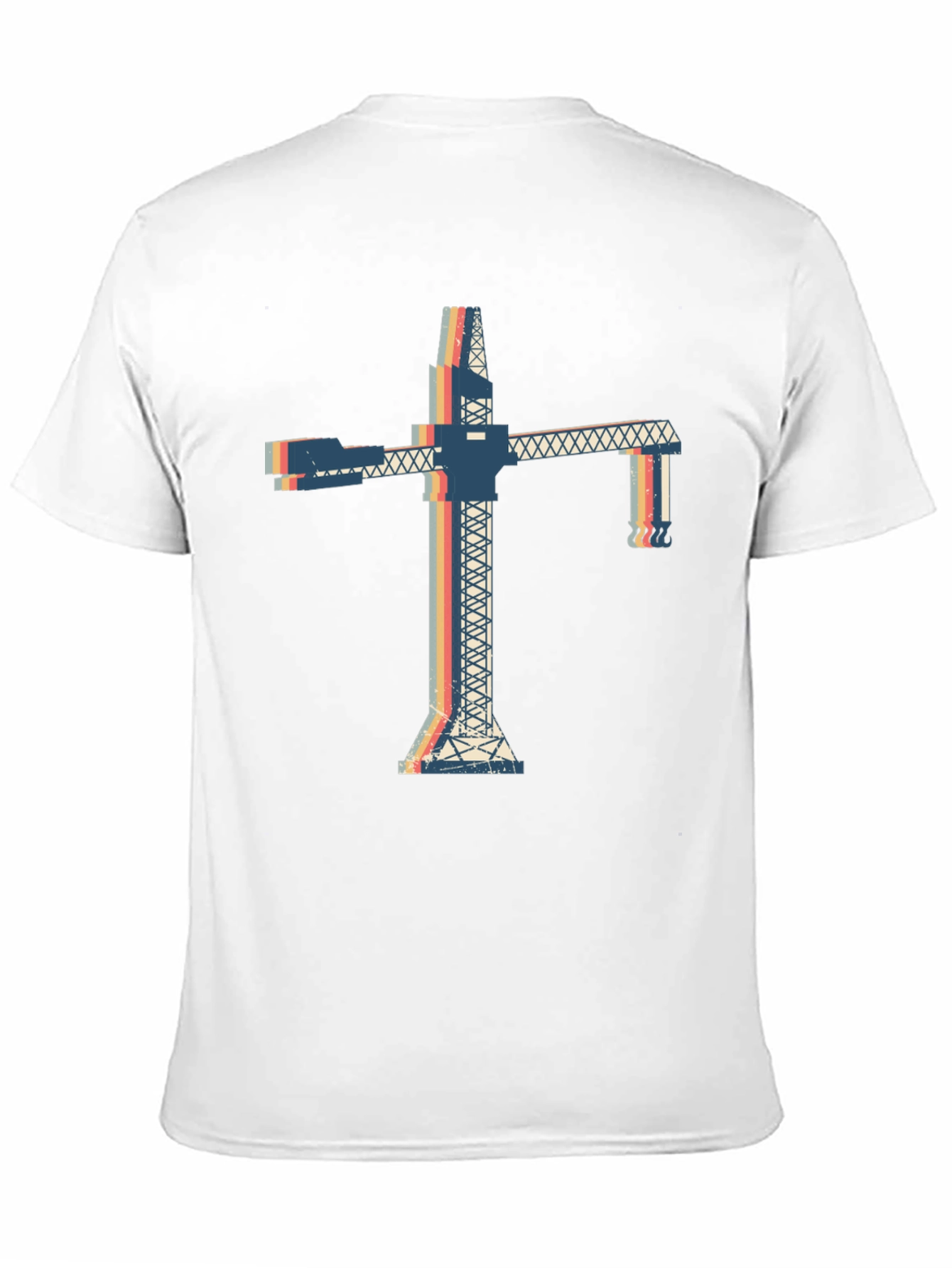 Black Retro Crane Graphic T-Shirt view 11