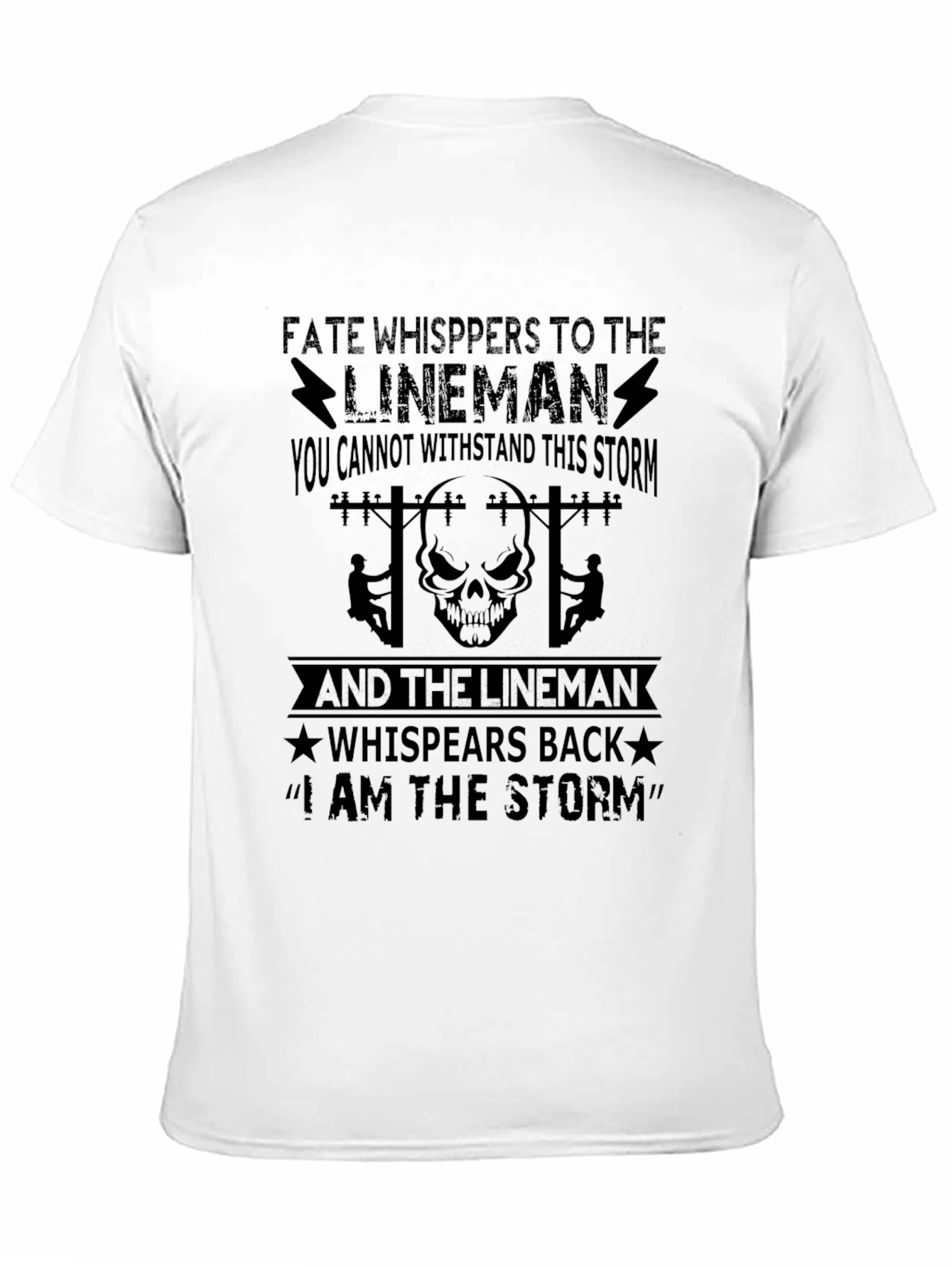 Black Lineman "I Am The Storm" T-Shirt - Black view 11