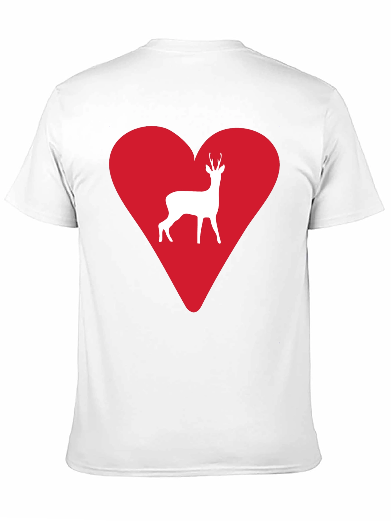 Black Deer Heart Graphic Tee - Men's Black T-Shirt view 11