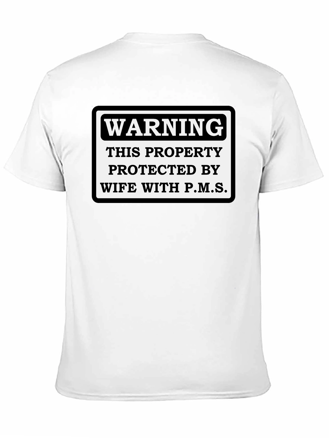 Black Warning Wife With P.M.S. T-Shirt view 11